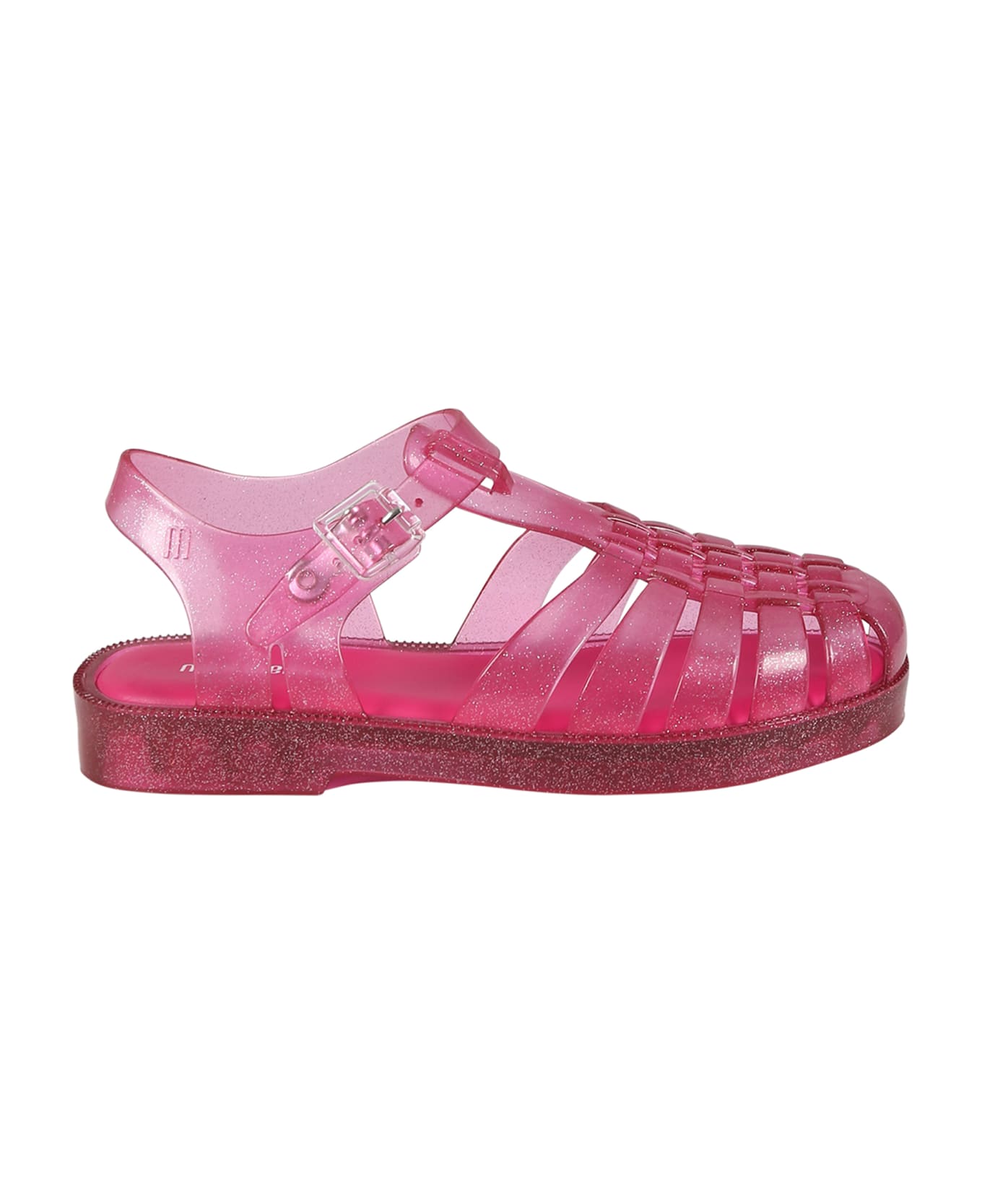 Melissa Fuchsia Sandals For Girl With Logo - Fuchsia シューズ