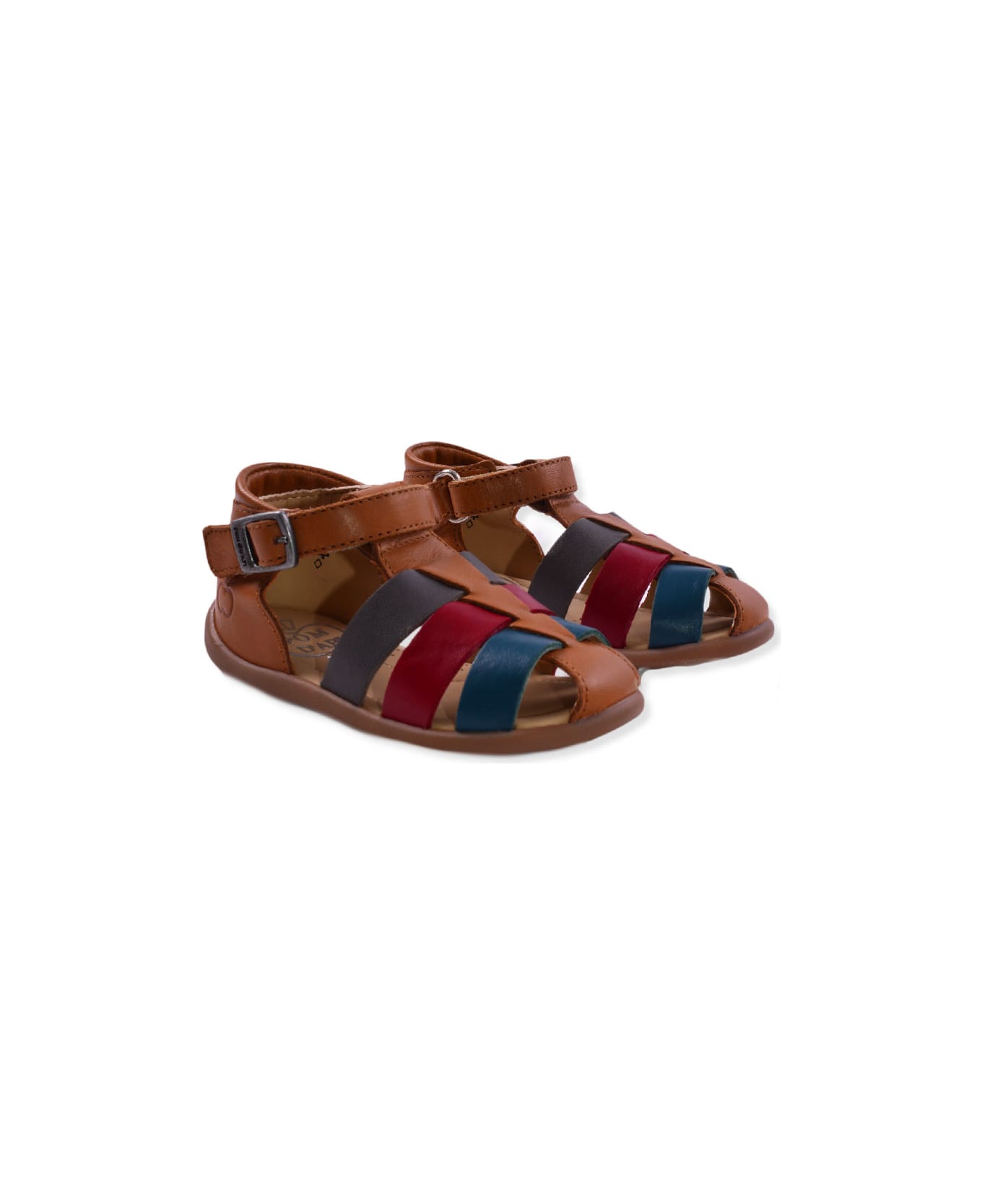 Pom d'Api Sandals In Colored Leather - Brown