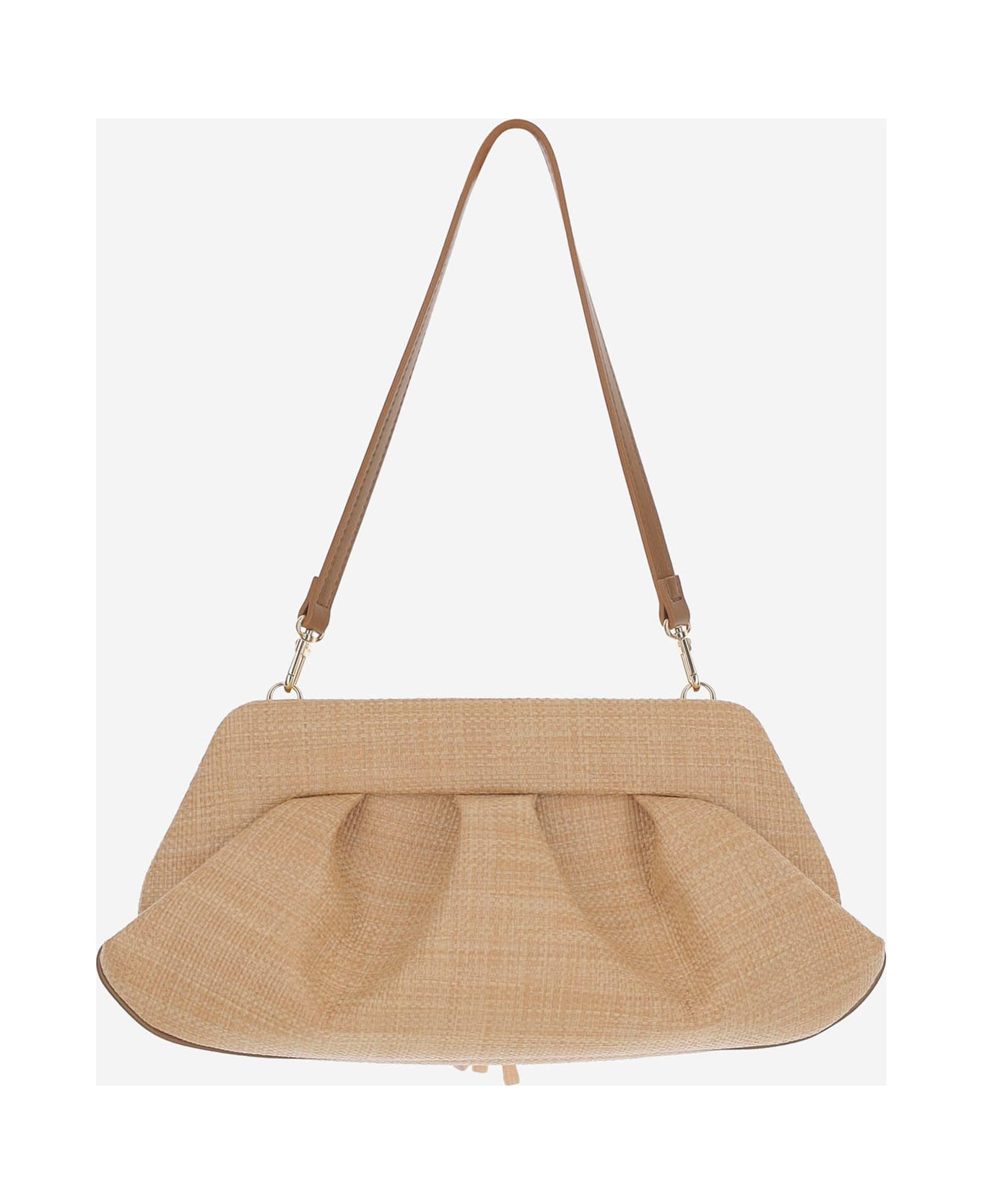 THEMOIRè Emera Paper Fringes Clutch Bag - Beige