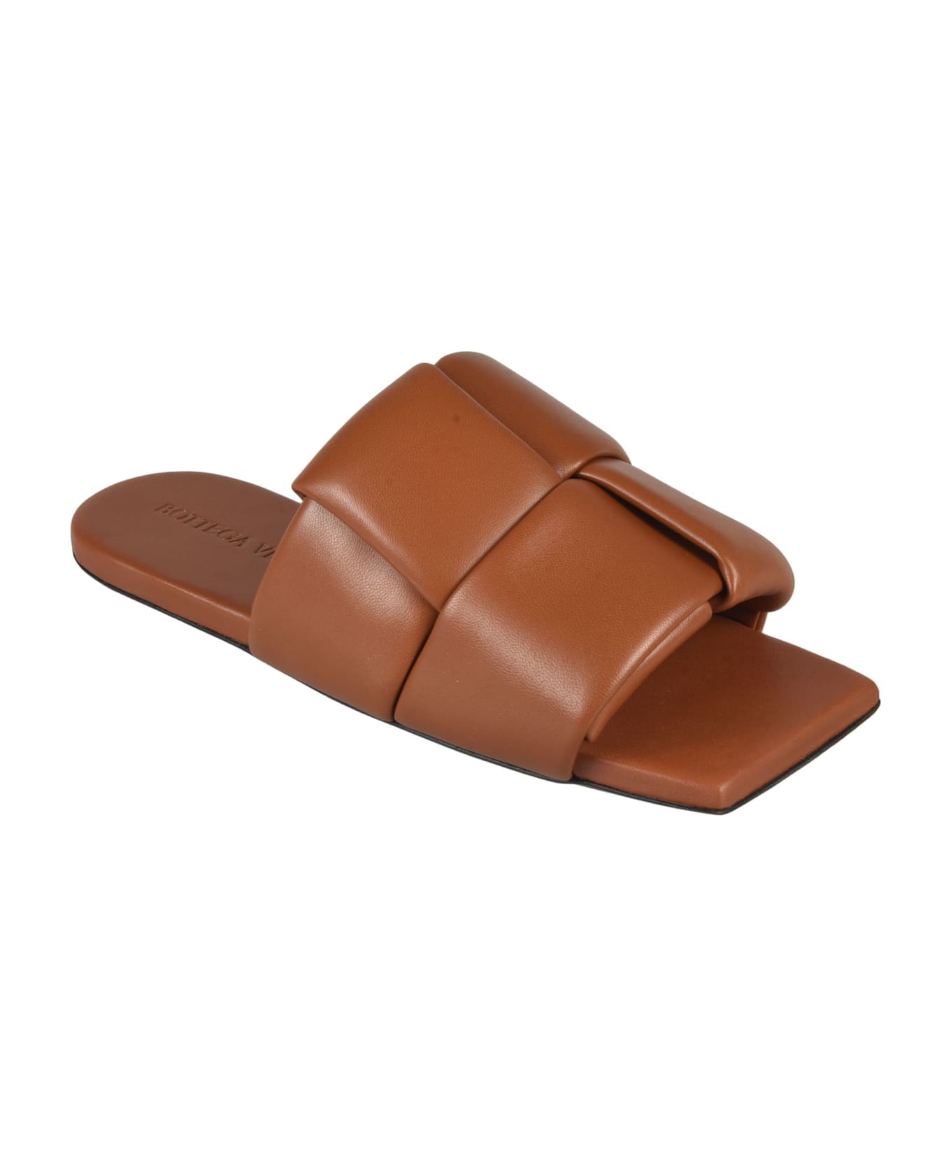 Bottega Veneta Patch Flat Sandals - Caramel