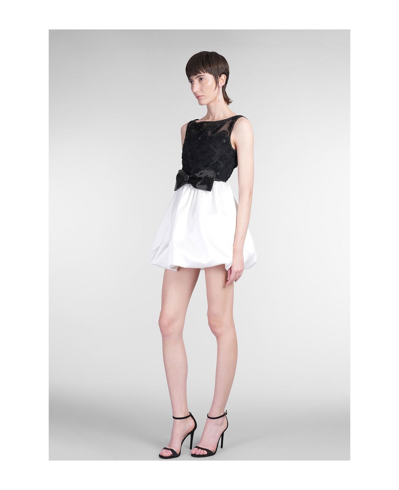 self-portrait Mini Dress In Black Polyester - black