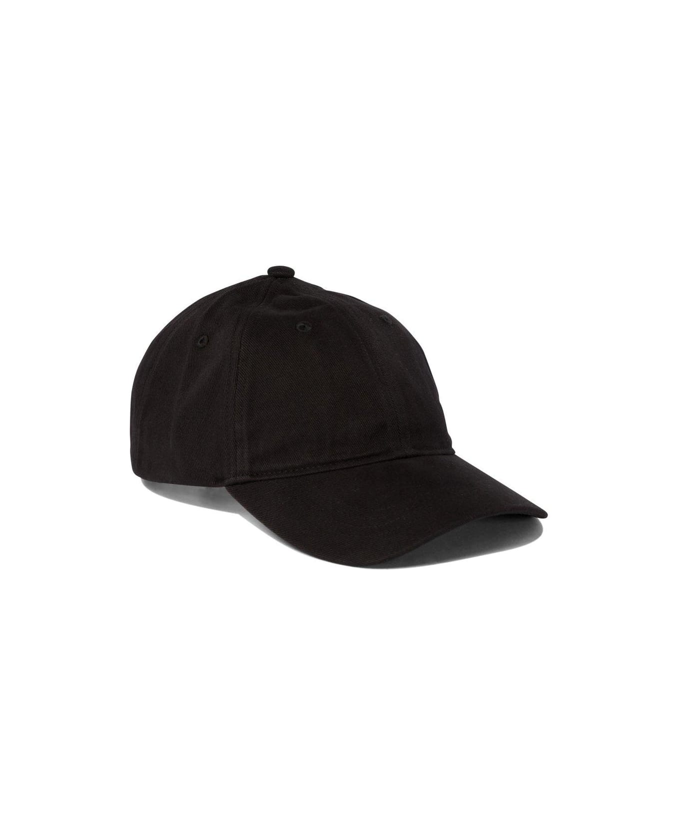 Acne Studios Logo Embroidered Curved Peak Cap - Black