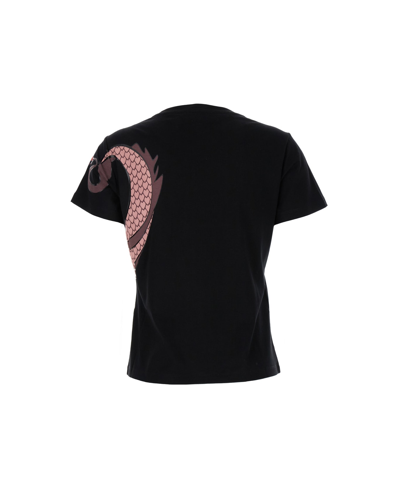 Pinko Quentin T-shirt Jersey Logo - BLACK