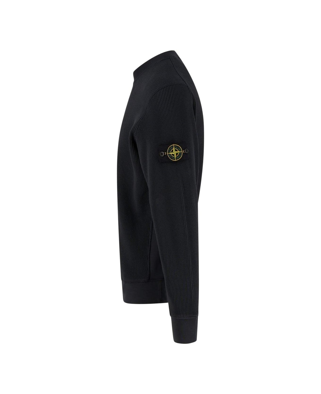Stone Island Compass-patch Crewneck Jumper - Blue