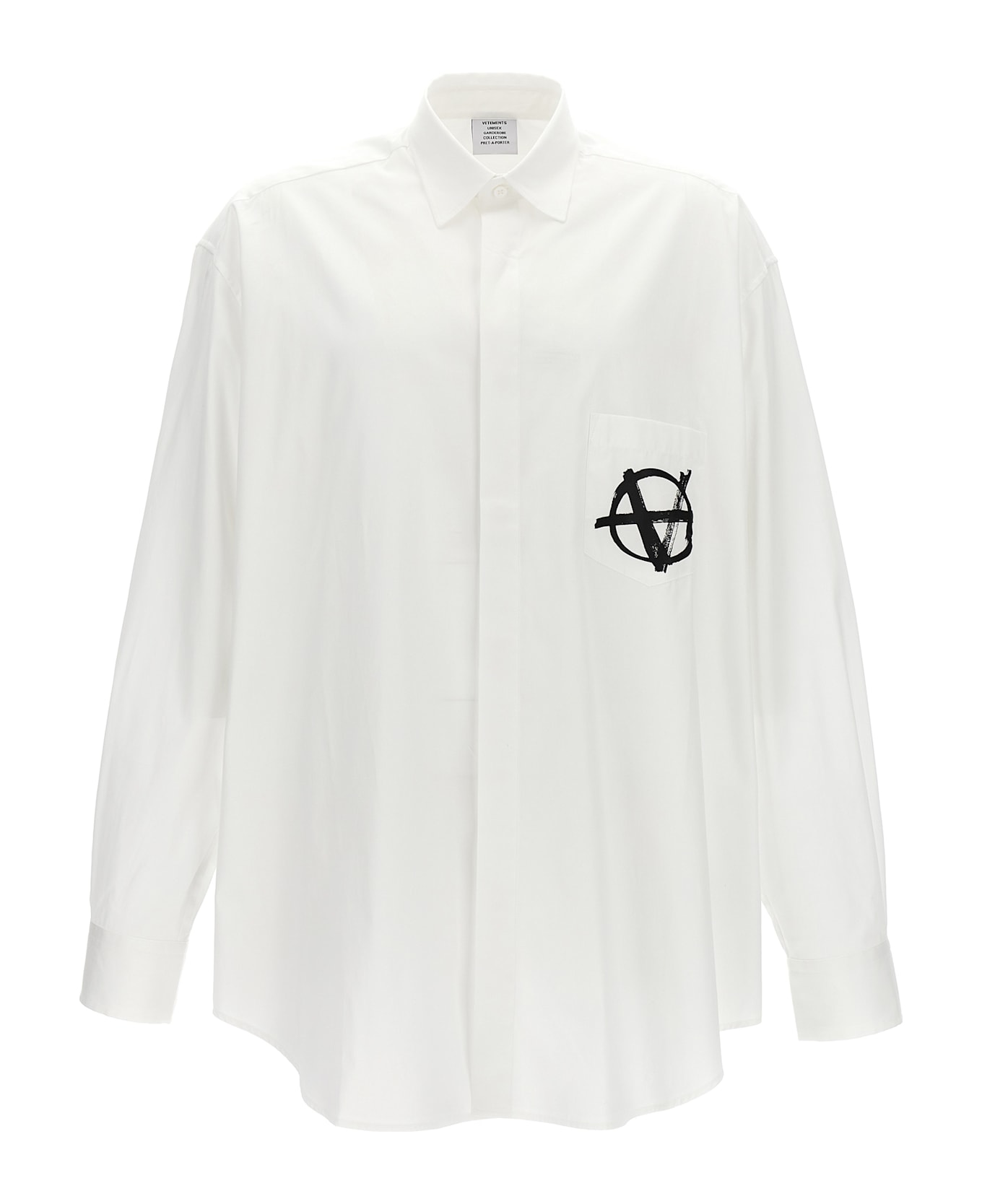 VETEMENTS 'anarchy' Shirt - White/Black