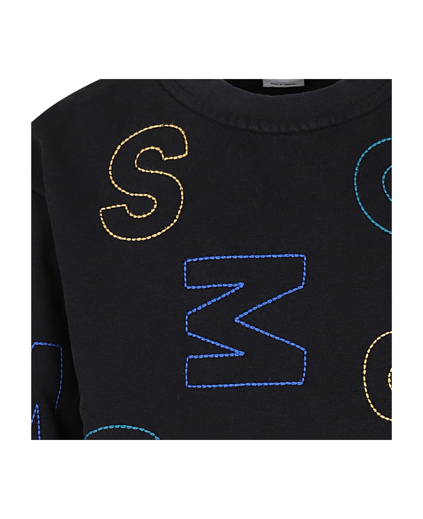 Stella McCartney Kids Black Sweatshirt For Boy With Logo - Black