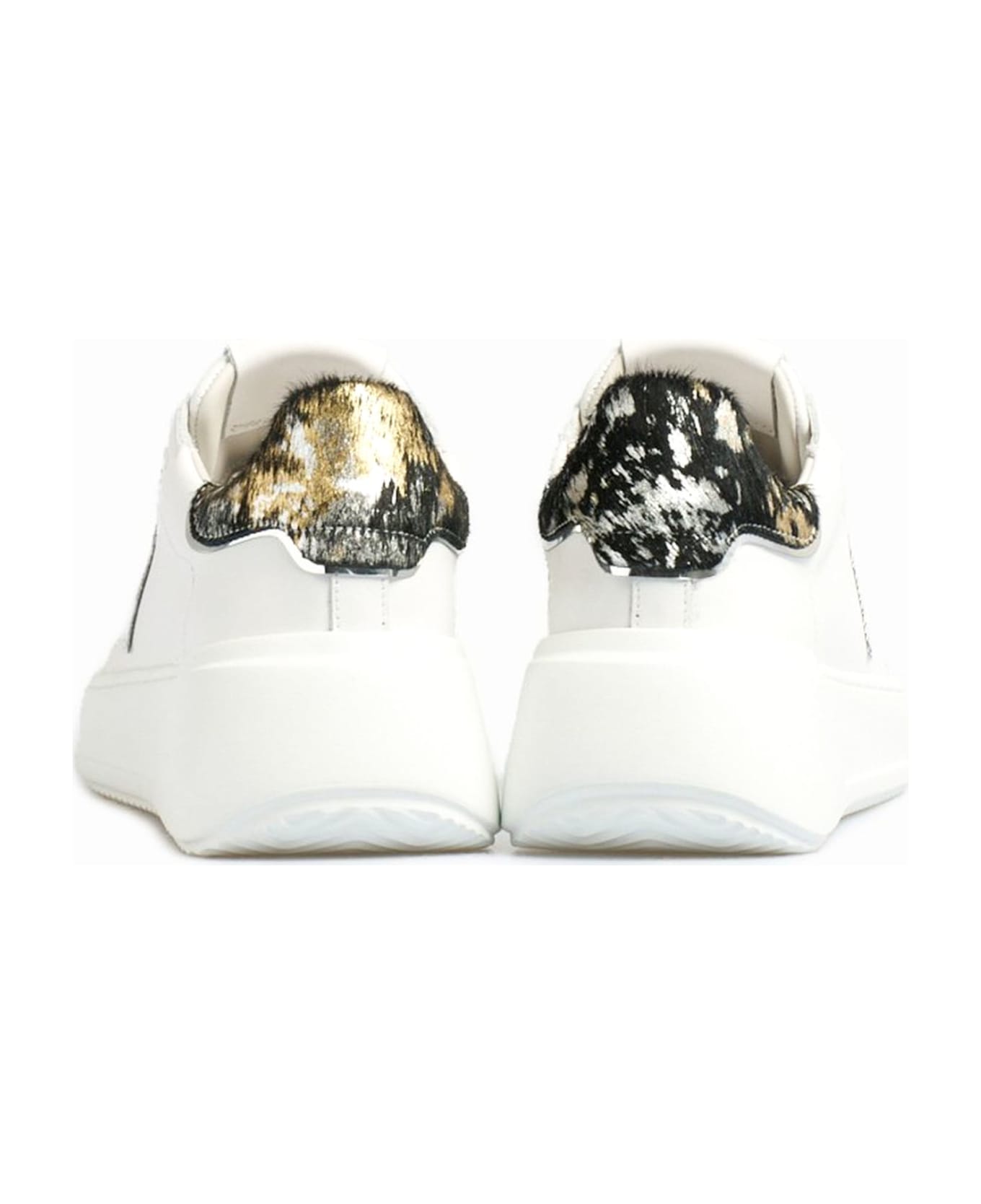 Philippe Model Tres Temple Sneaker White And Animalier - White