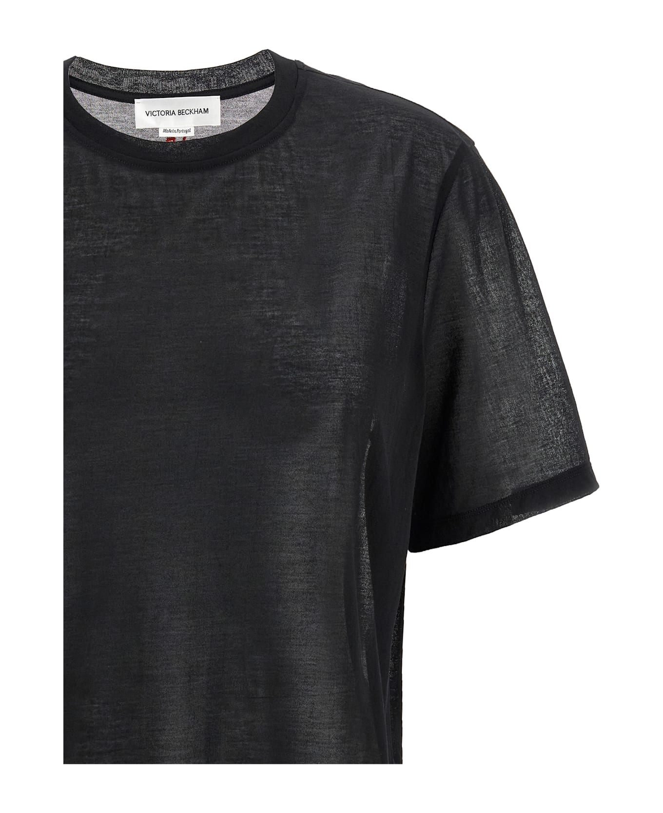 Victoria Beckham Logo Embroidery T-shirt - Black  