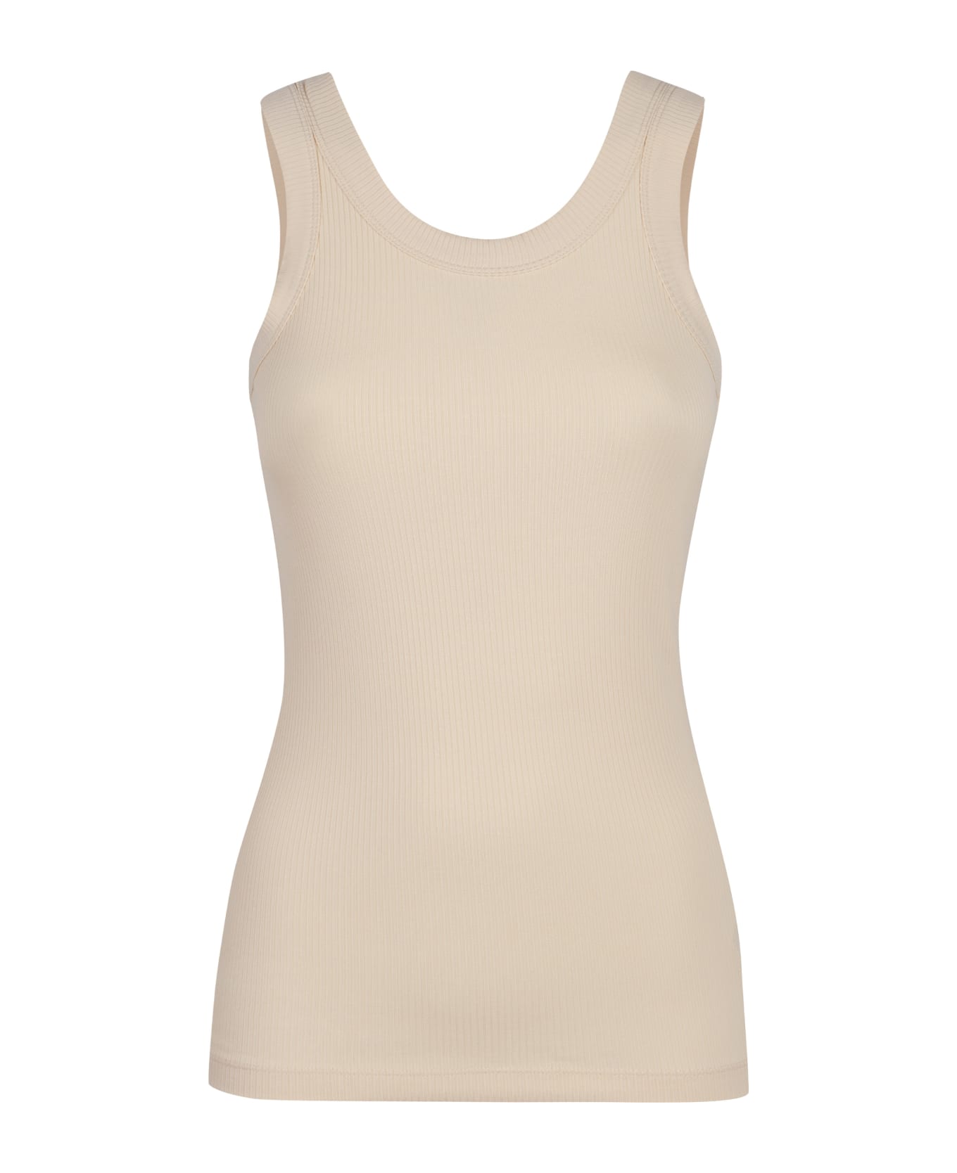 Calvin Klein Ribbed Tank Top - panna