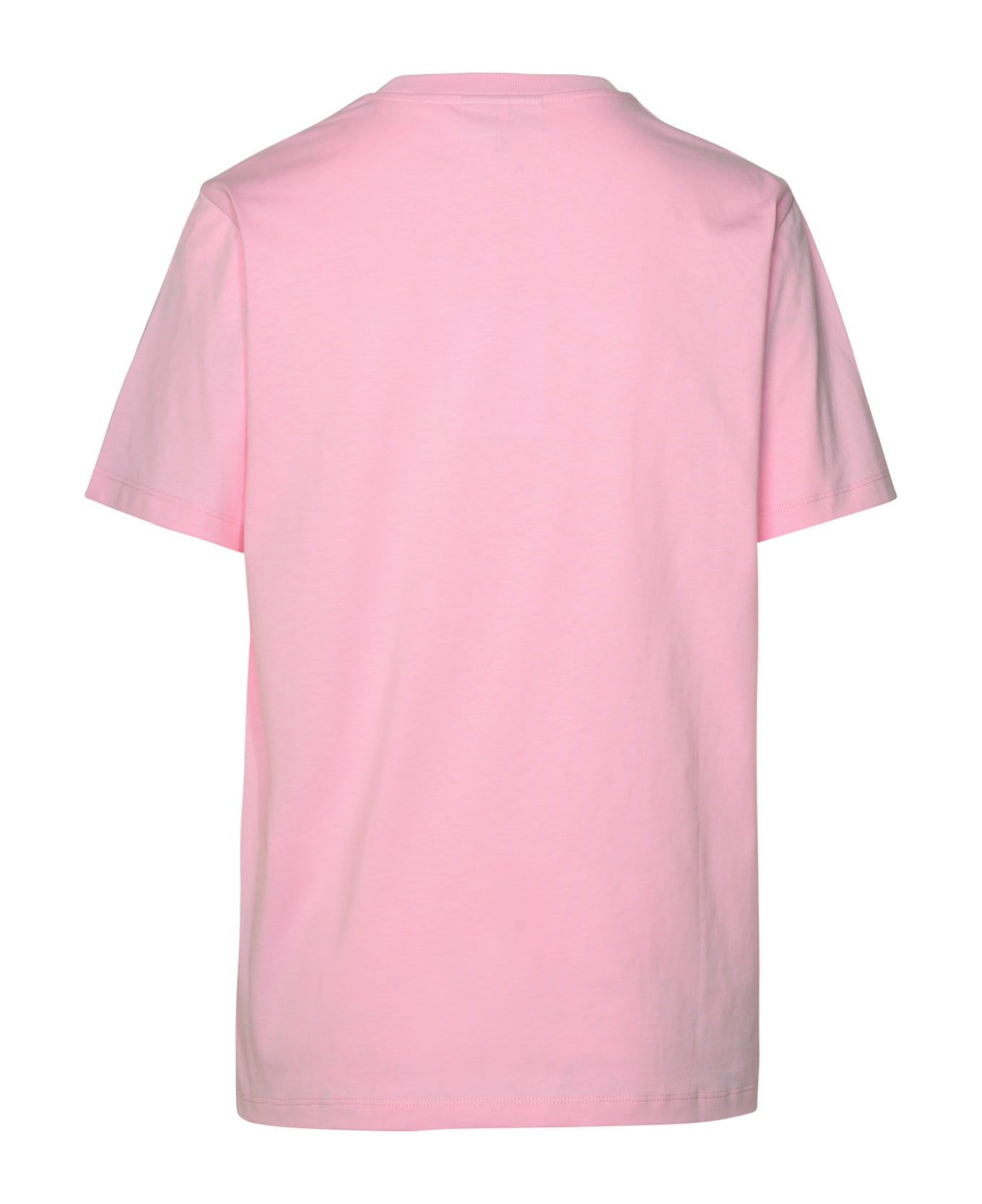 Ganni Pink Cotton T-shirt - Lilla Tシャツ