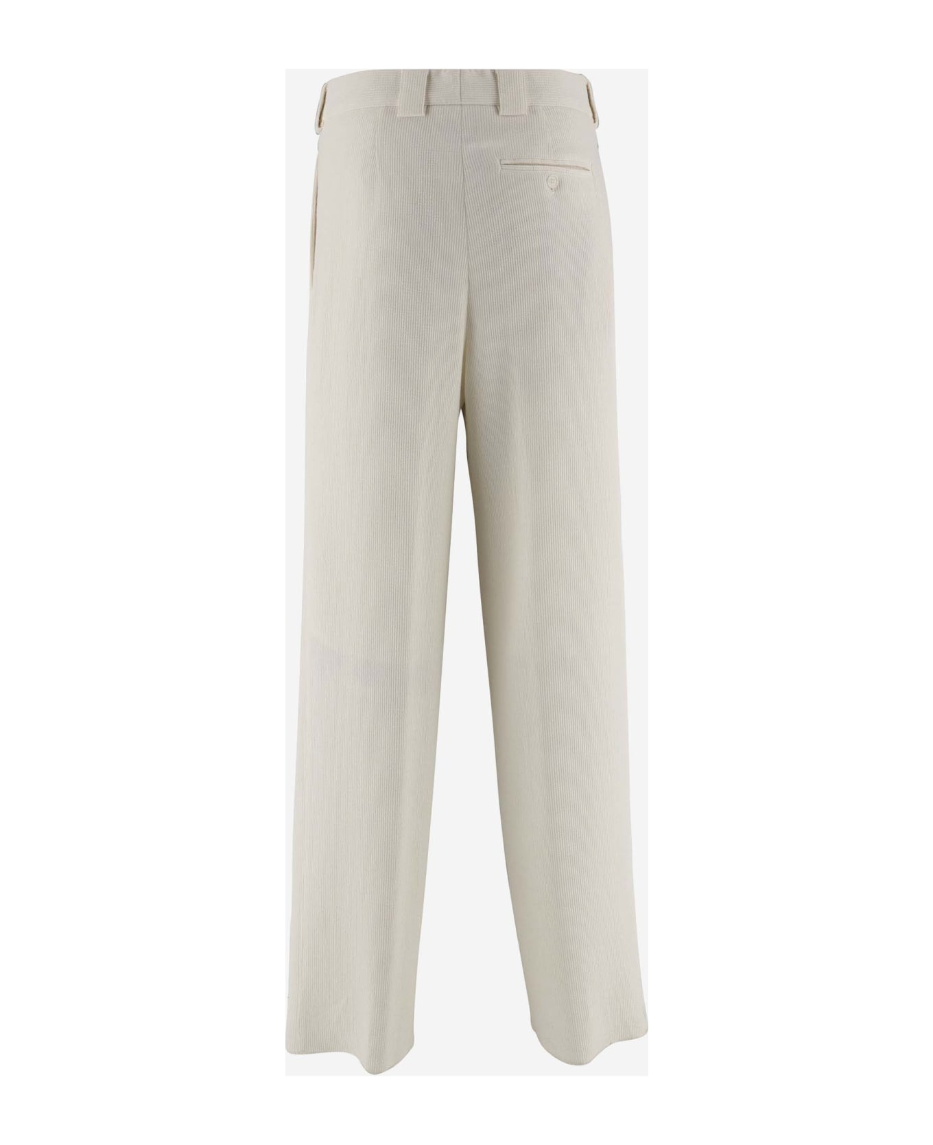 Giorgio Armani Wool And Viscose Blend Pants - White