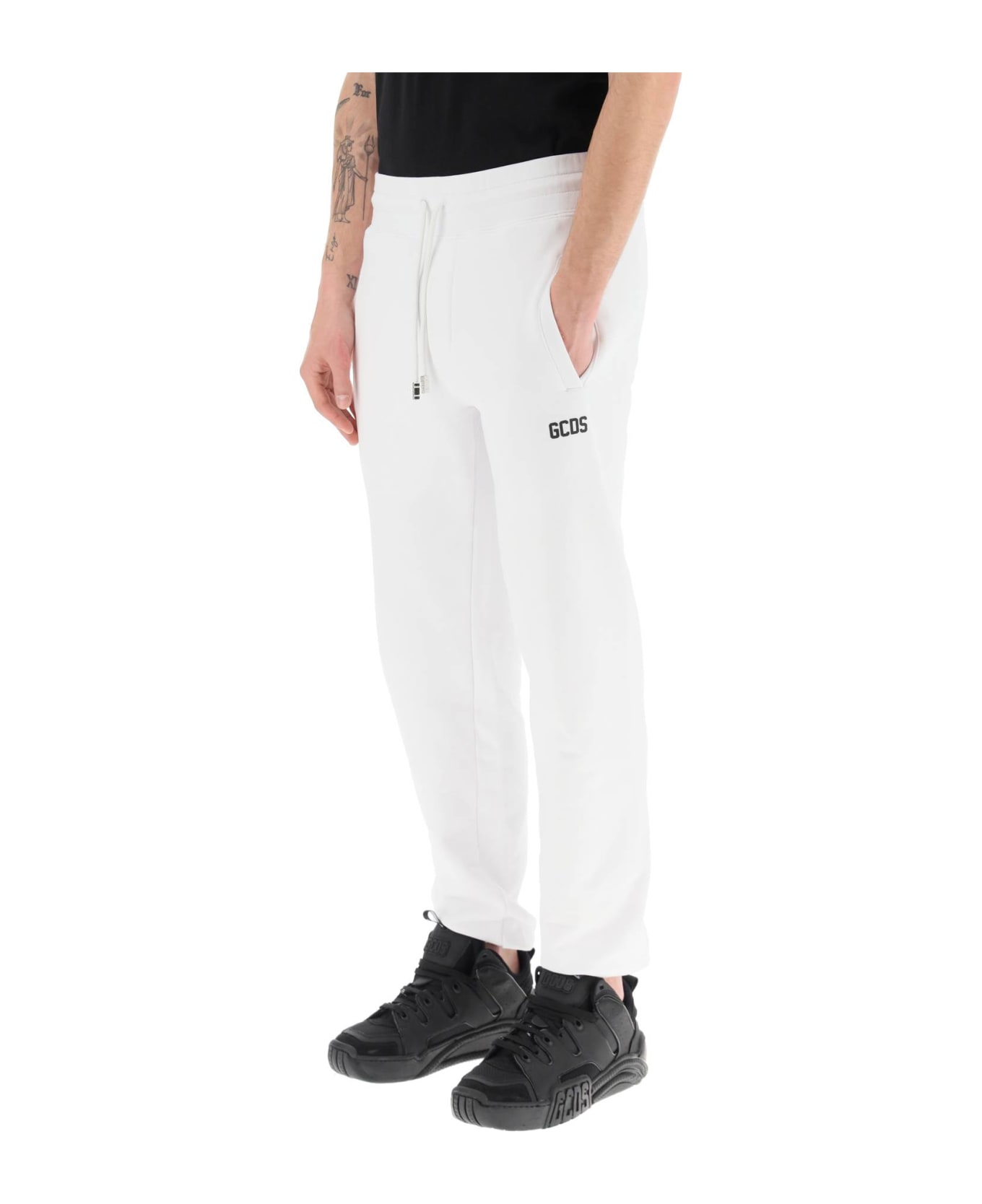 GCDS Sweatpants With Logo Detail - WHITE (White)