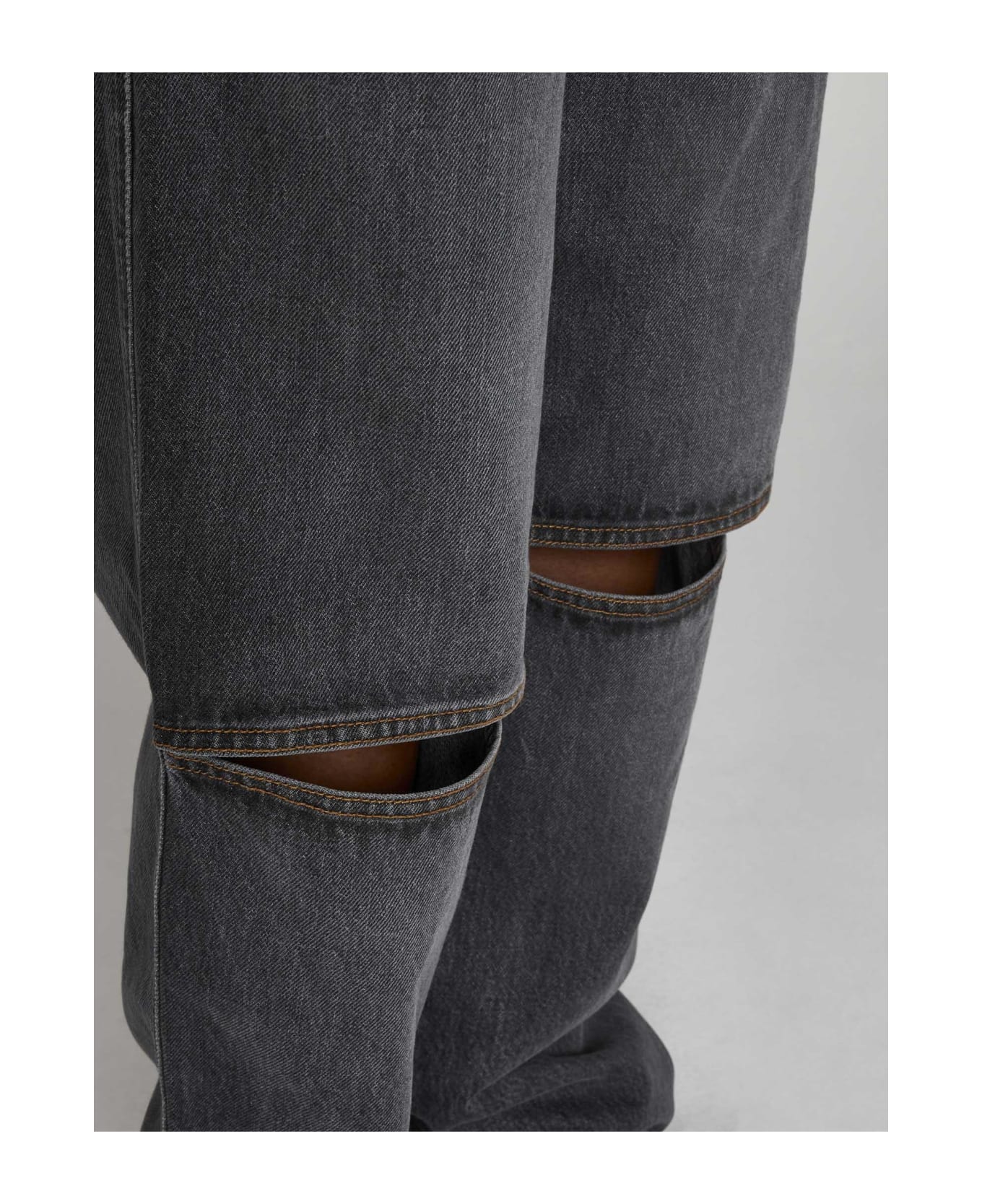 J.W. Anderson Cut-outs Knee Jeans - Grey デニム