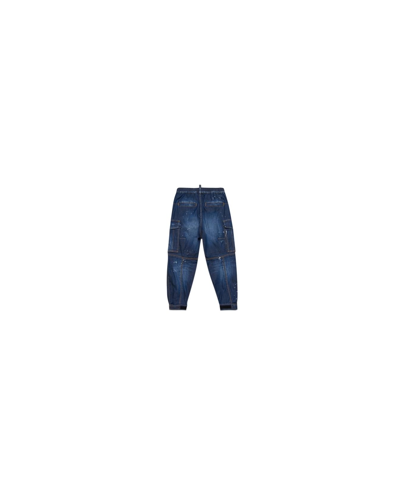 Dsquared2 Wide Leg Jeans - Blue ボトムス