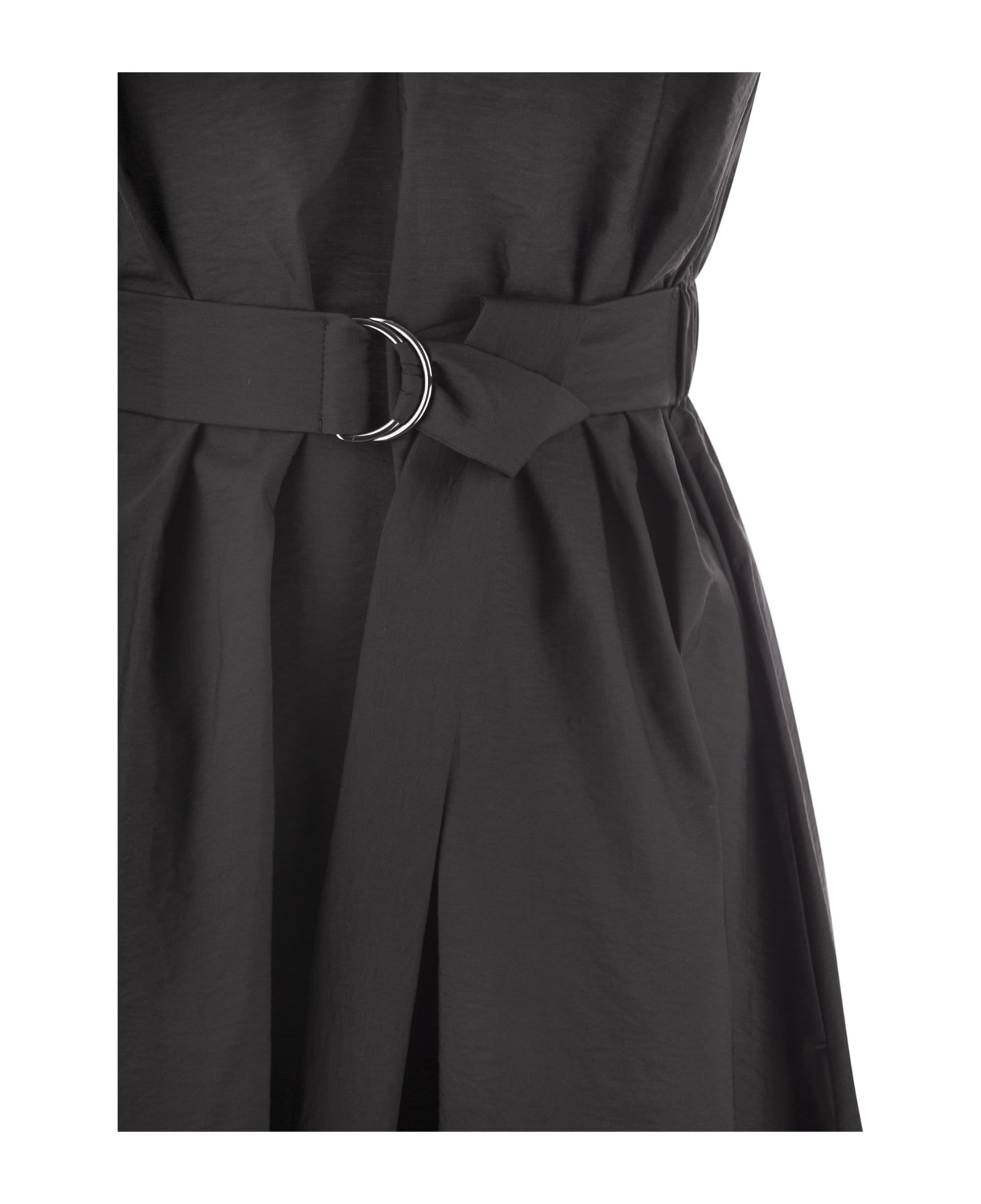 Brunello Cucinelli Sleeveless Dress With Monile - Black