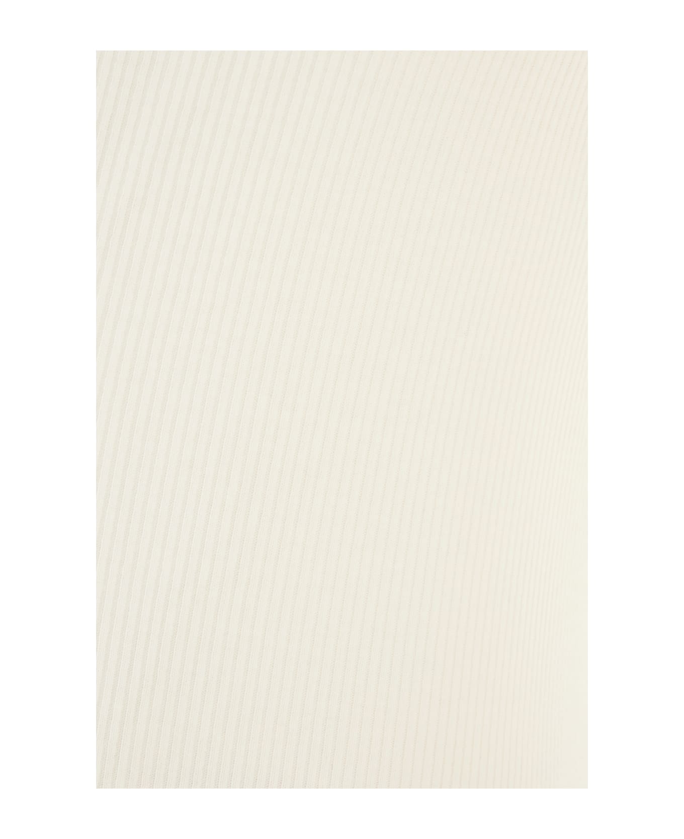 Alaia Ivory Cotton Bodysuit - BLANC CASSE