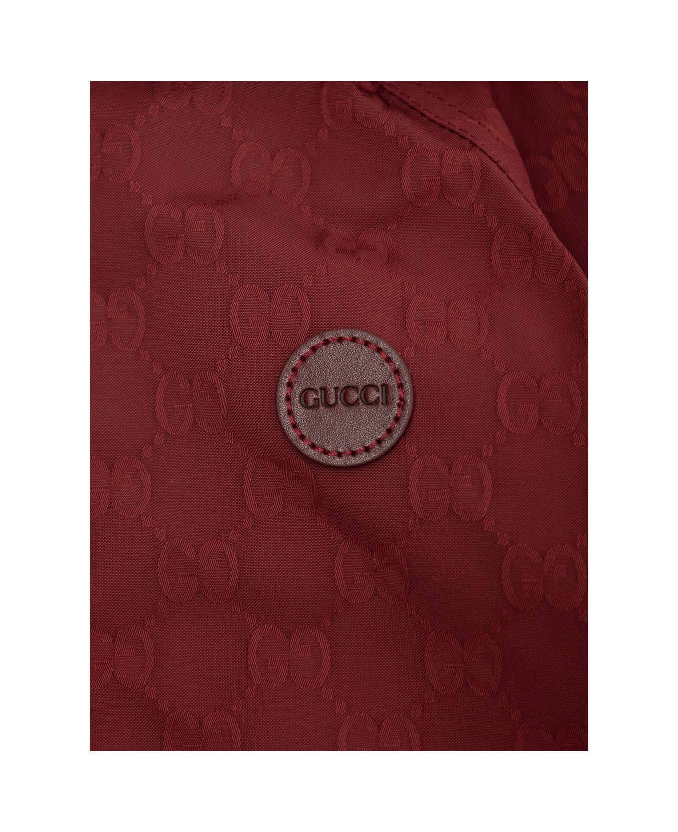 Gucci Red Jacket With All-over Gg Motif In Tech Fabric Baby - Red