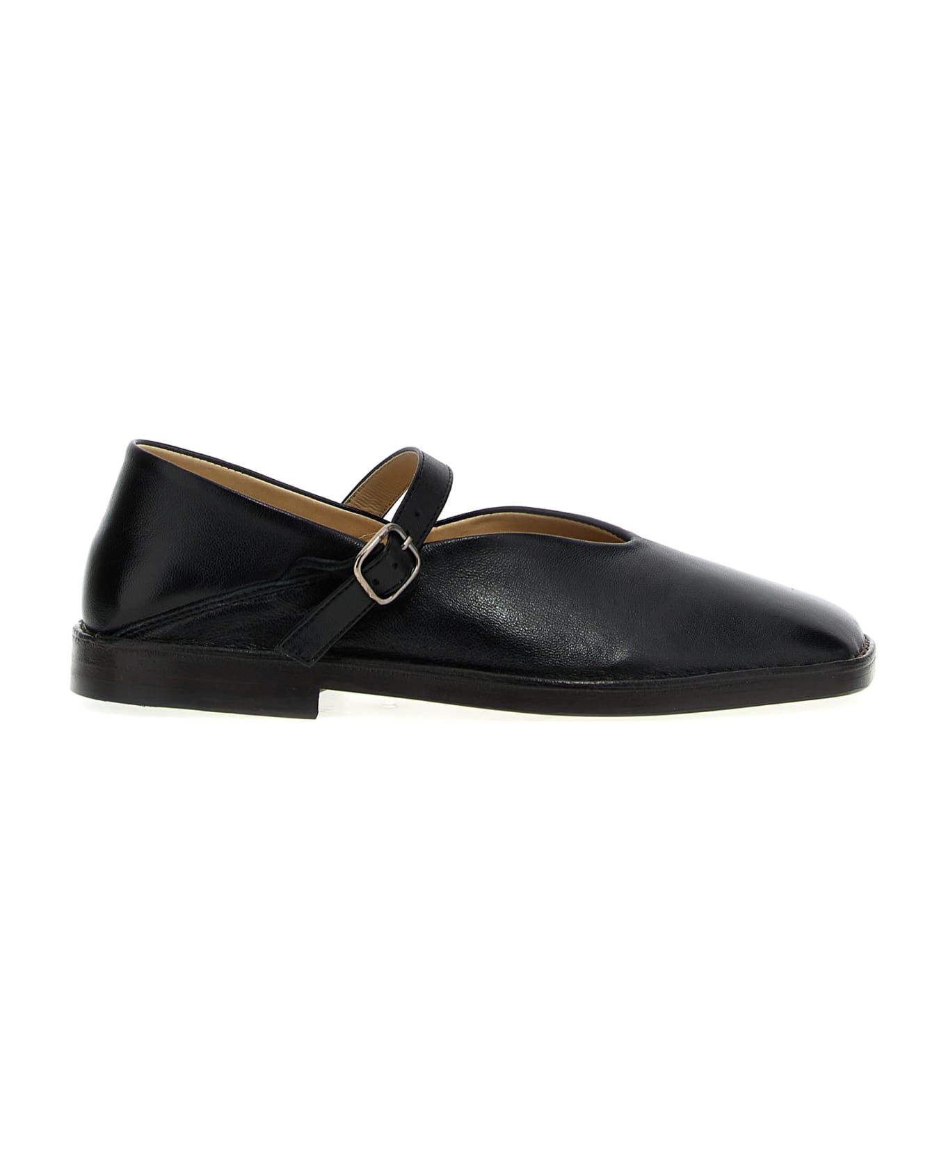 Lemaire Square Toe Ballet Flats - Black