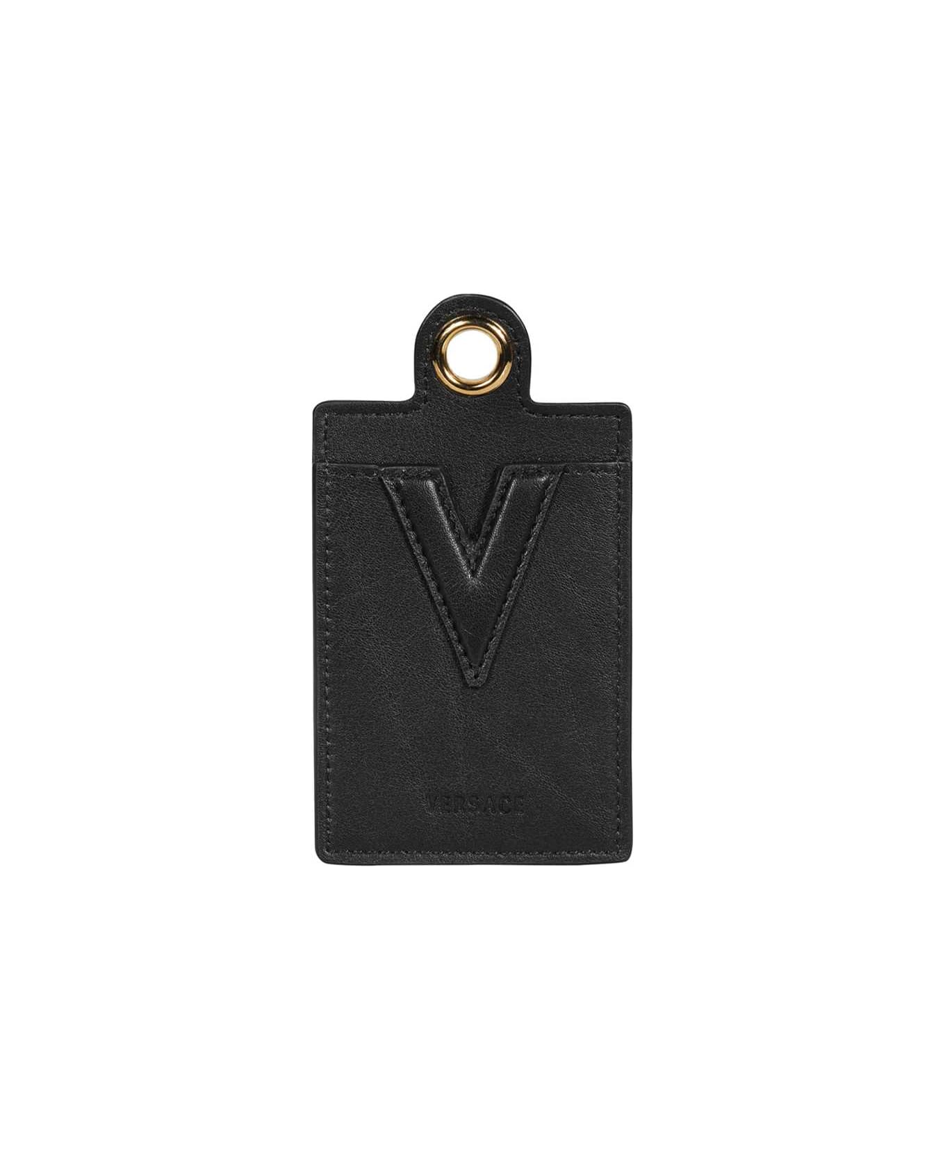 Versace Leather Card Holder - black