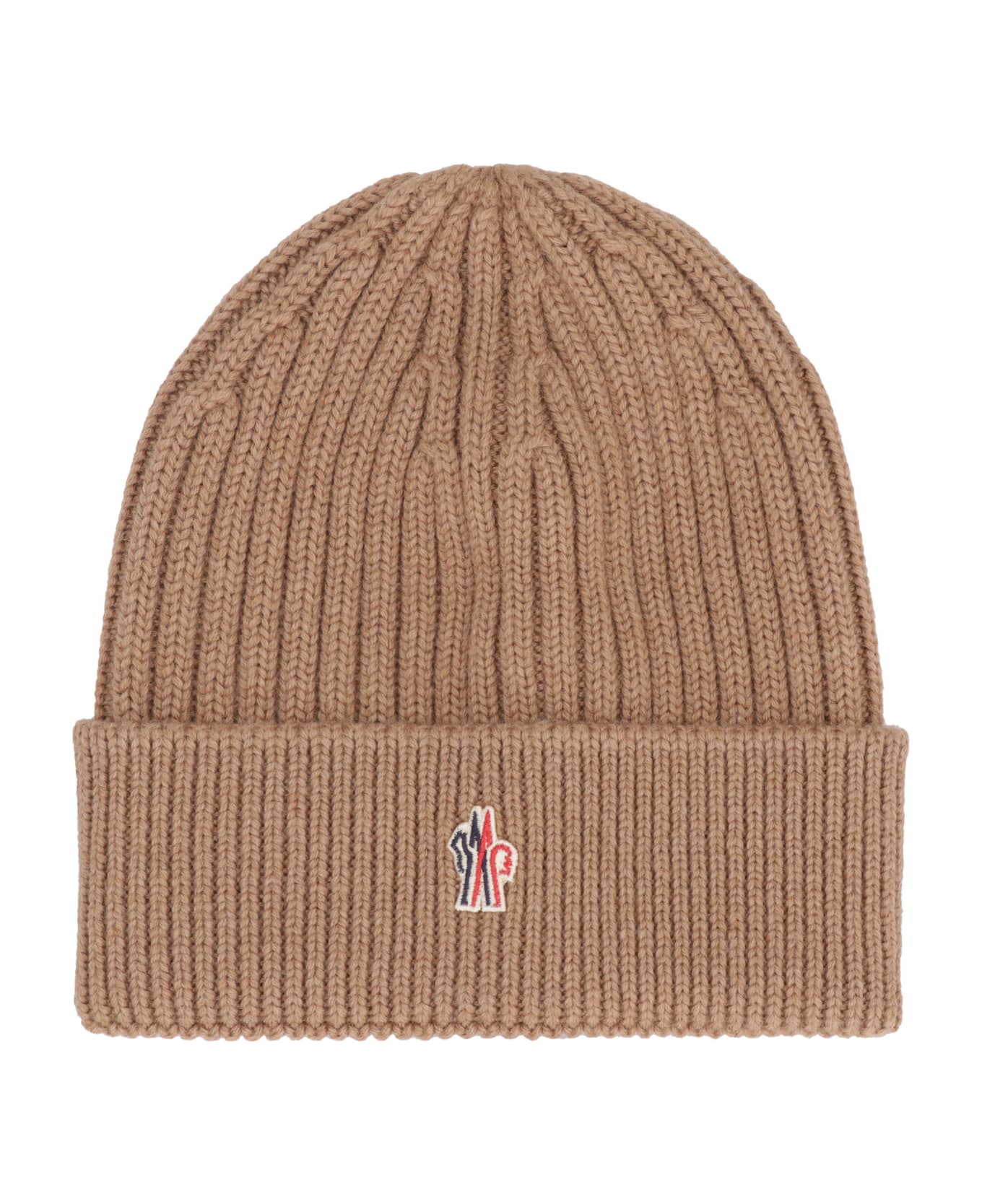 Moncler Grenoble Ribbed Knit Beanie - Camel