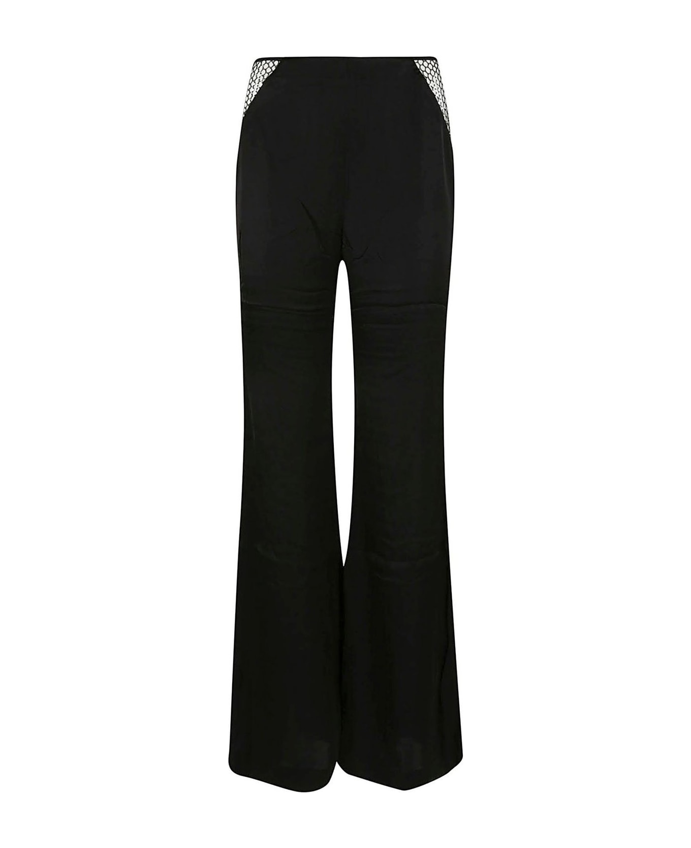 Rotate by Birger Christensen Mid Rise Flared Pants - Black