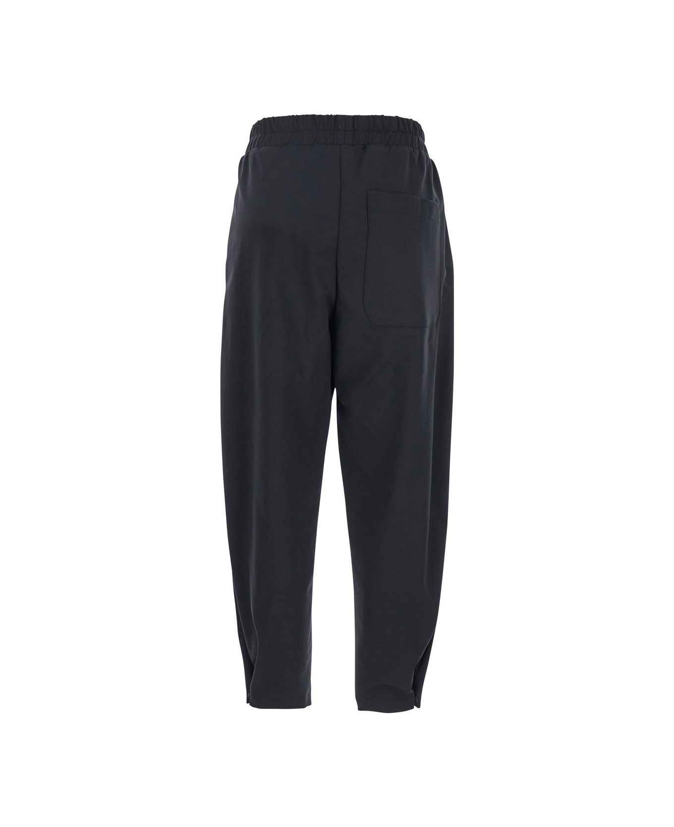 Merci Blakc Pants With Elastic Waist In Fabric Woman - Black