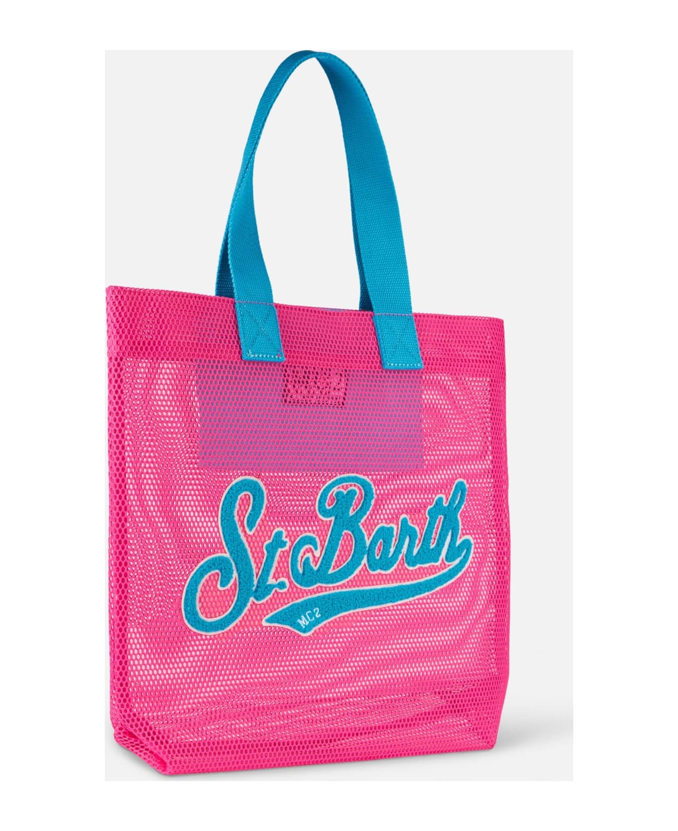 MC2 Saint Barth Mesh Fuchsia Shopper Bag With Terry Patch - PINK