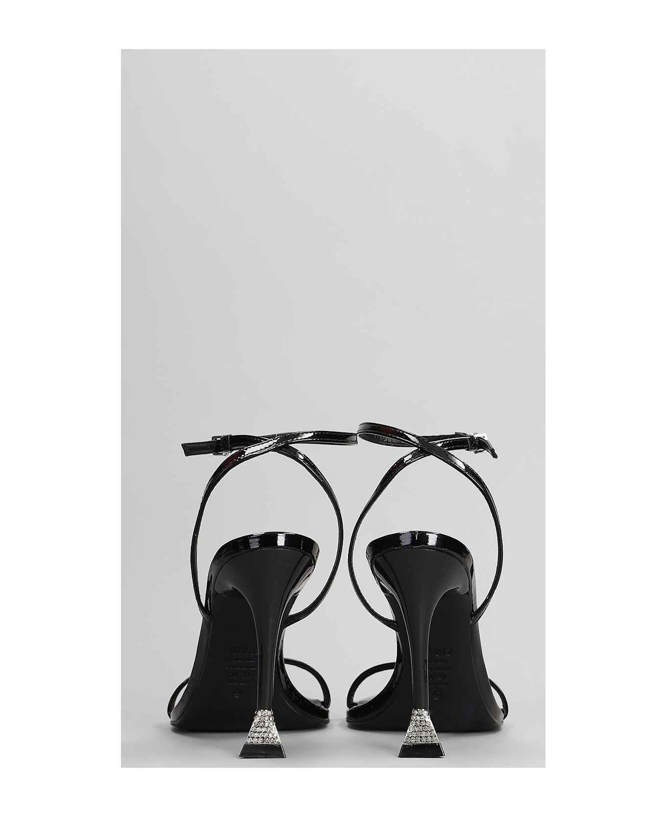 Schutz Joanna Sandals In Black Patent Leather - black