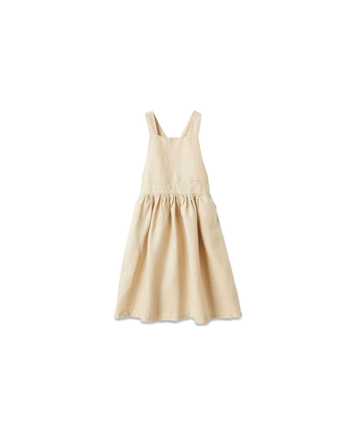 Il Gufo Dress With Shoulder Pads - BEIGE