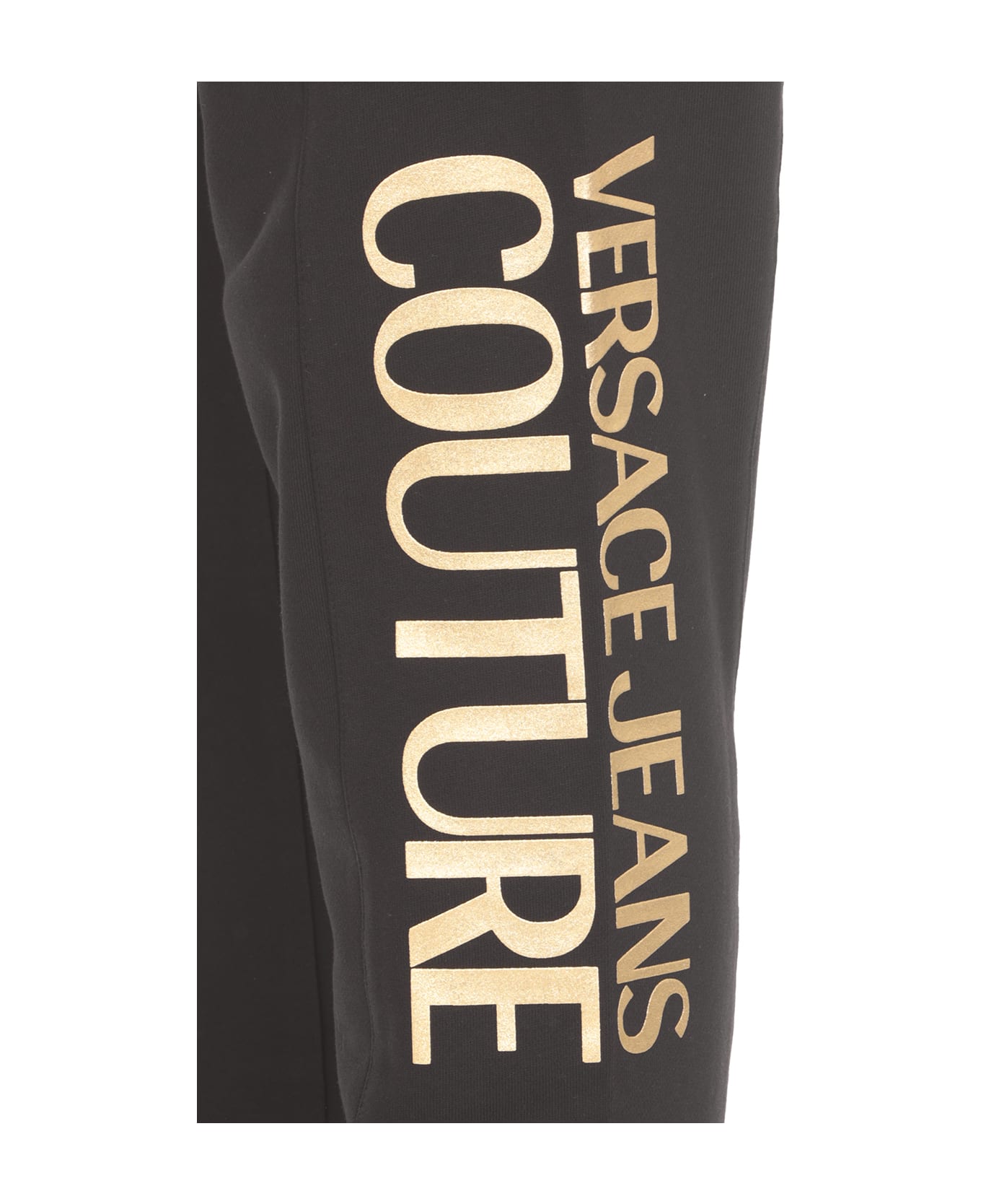 Versace Jeans Couture Logo Printed Drawstring Track Pants - Black