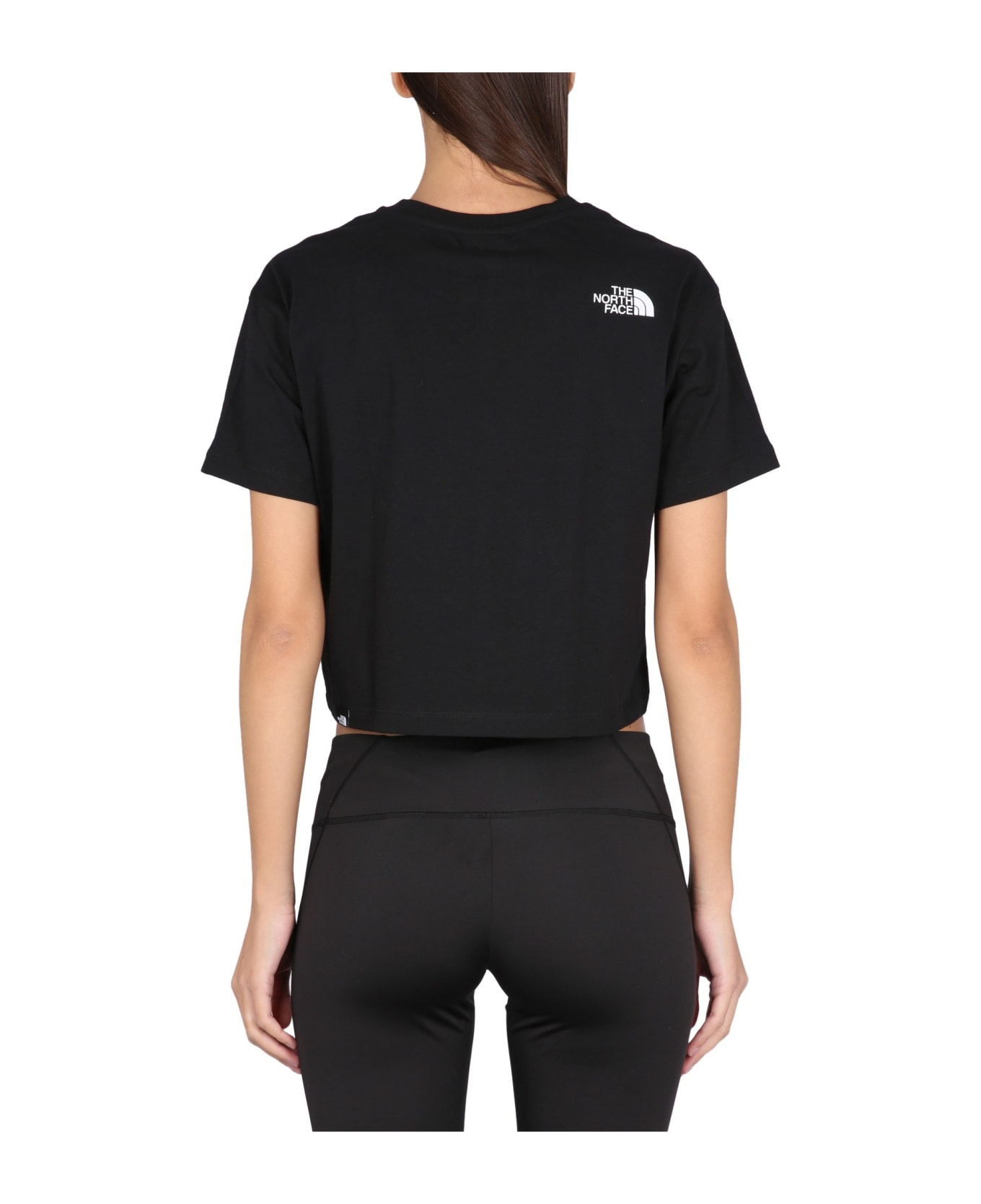 The North Face Cropped T-shirt - BLACK