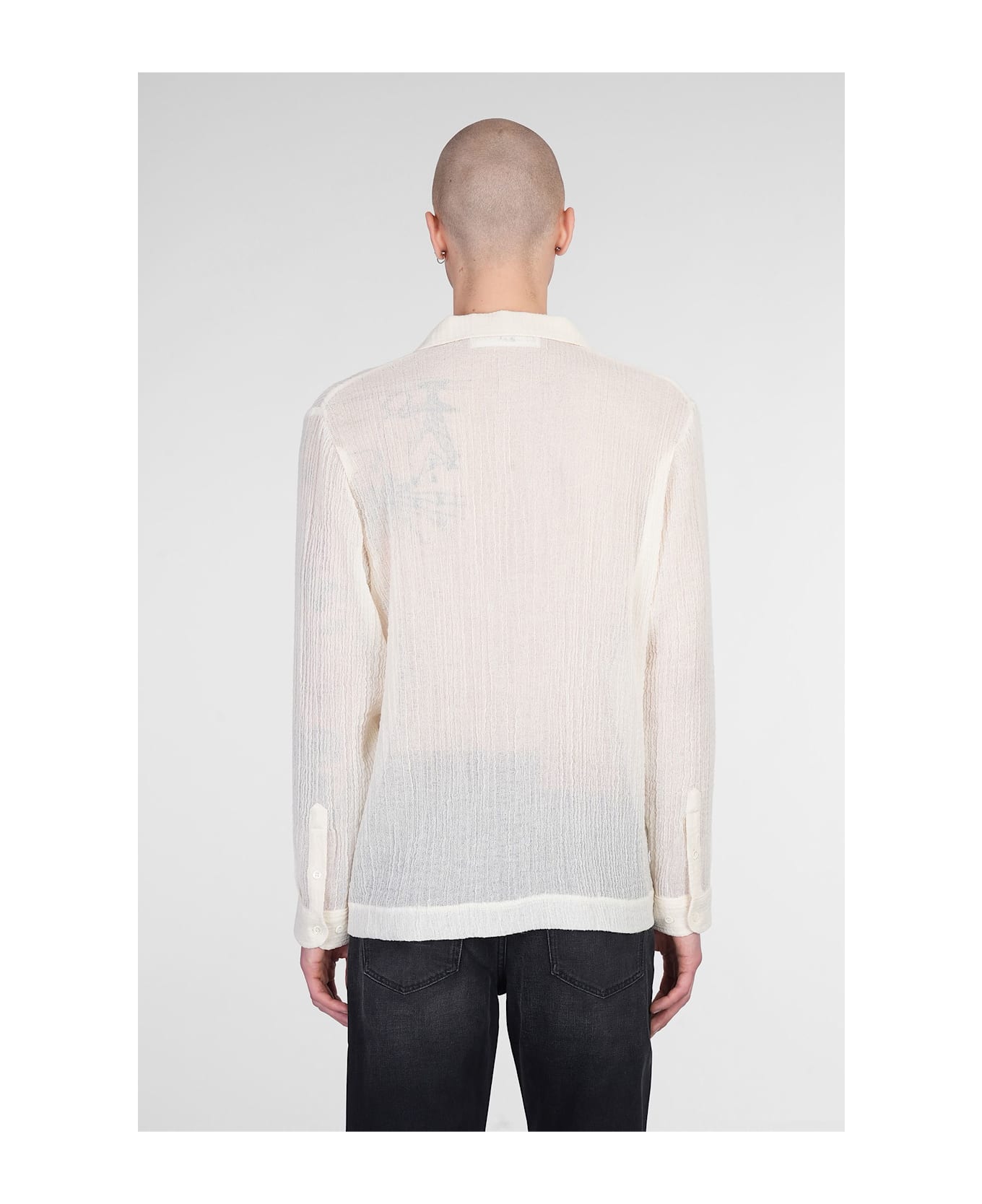 Séfr Jagou Shirt In Beige Wool - beige