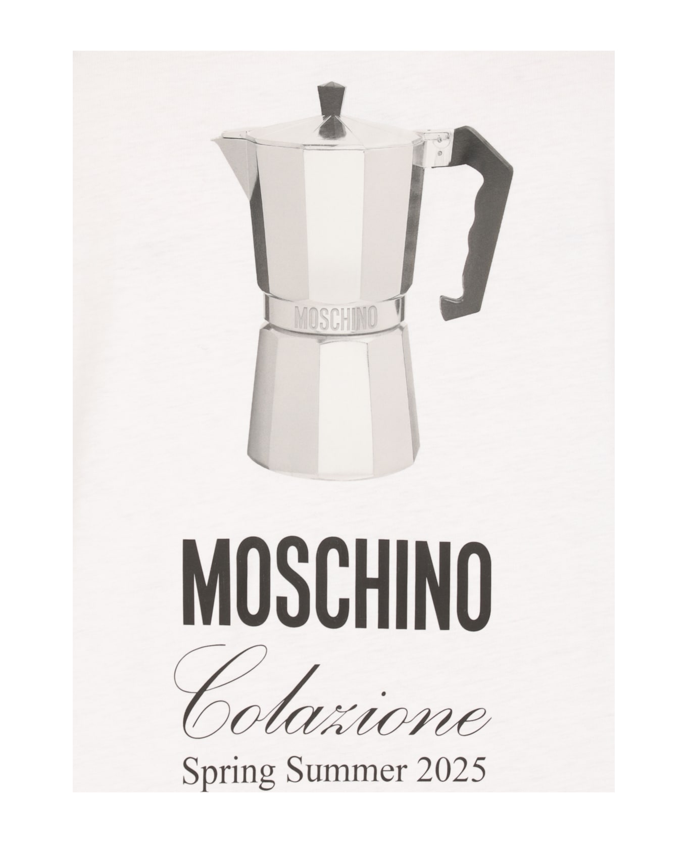 Moschino T-shirt With Coffee Maker - White