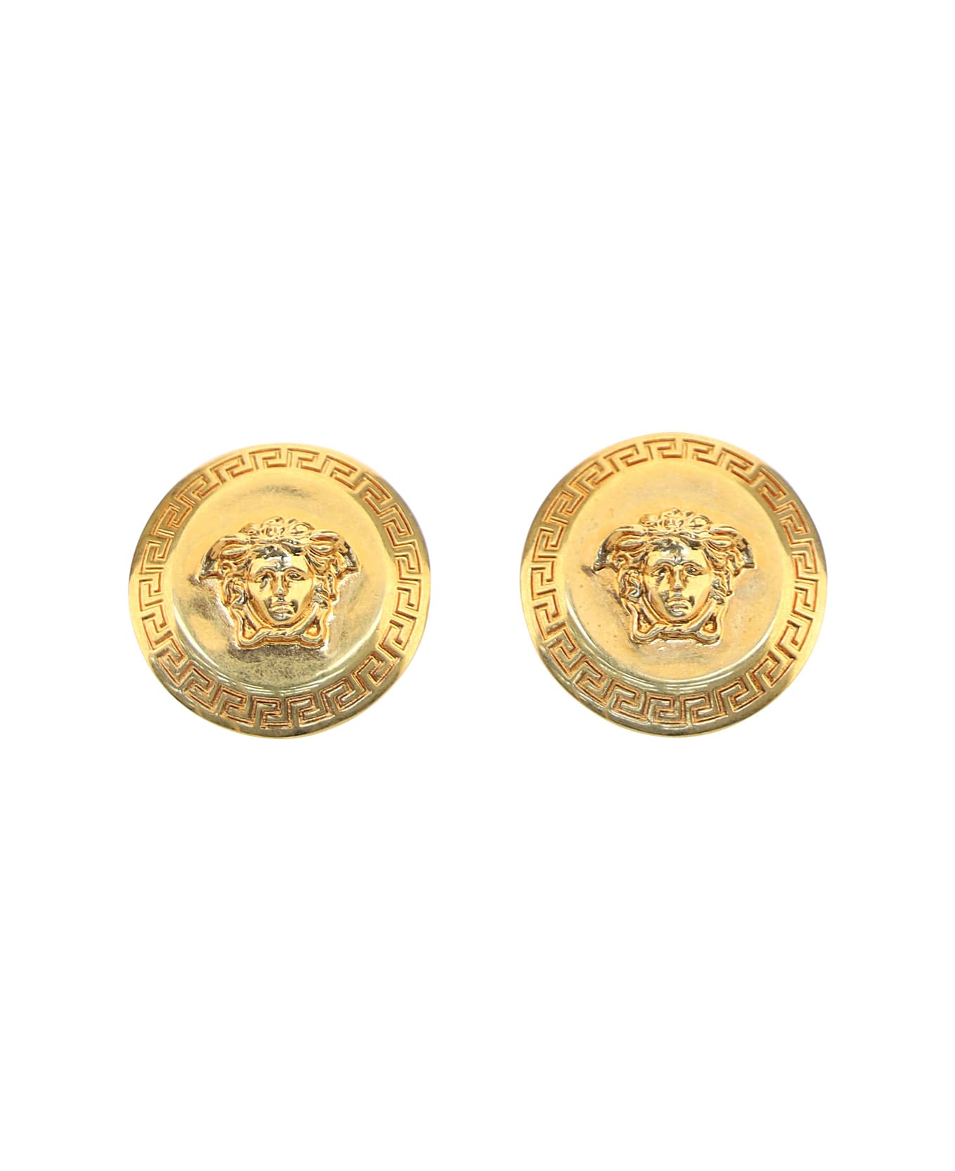 Versace Gold Brass Tribute Medusa Earrings - Kot Tribute Gold