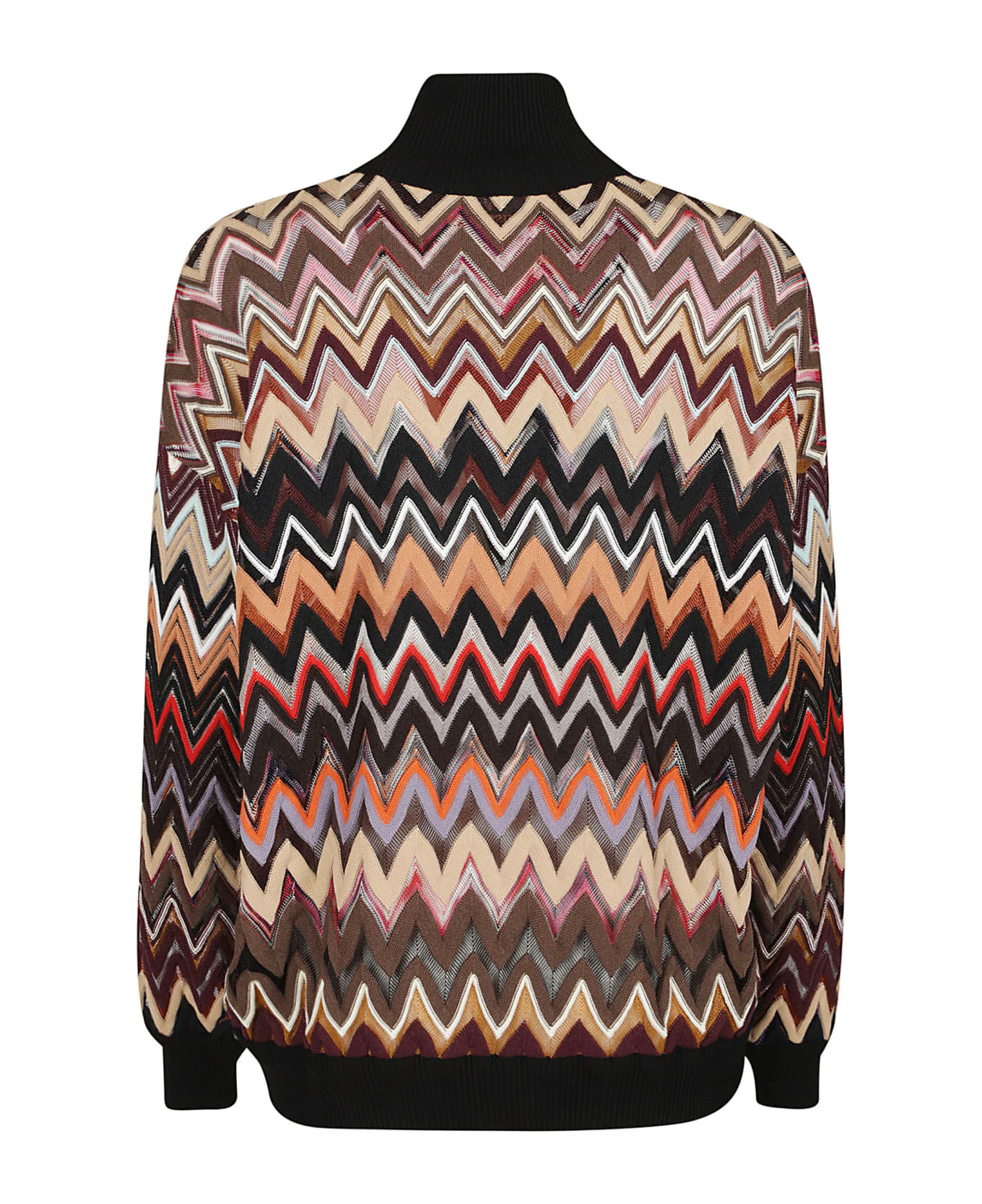 Missoni High-neck Zig-zag Patterned Sweater - Multicolor