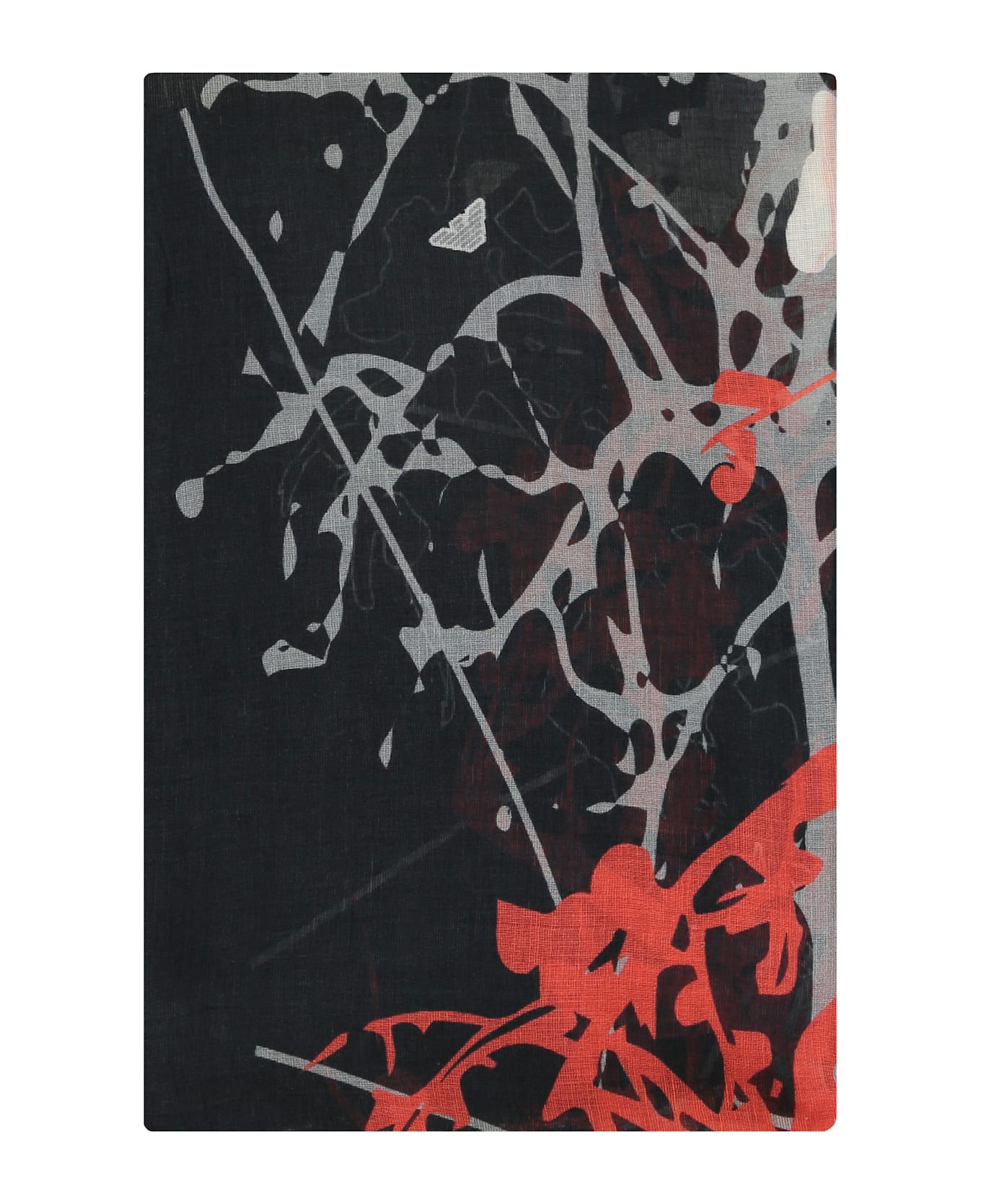 Emporio Armani Printed Scarf - black