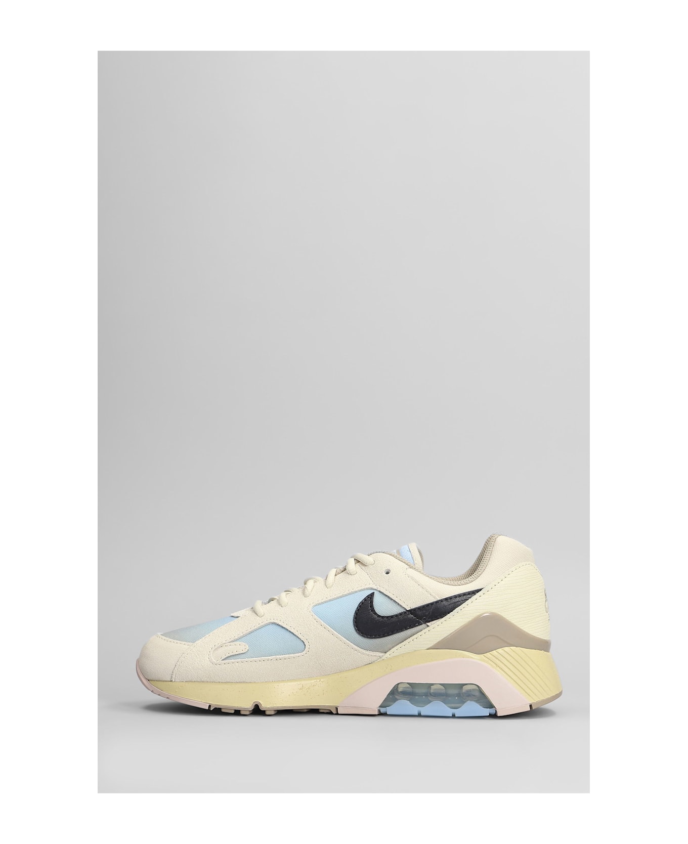 Nike Air 180 Sneakers In Beige Suede And Fabric - beige