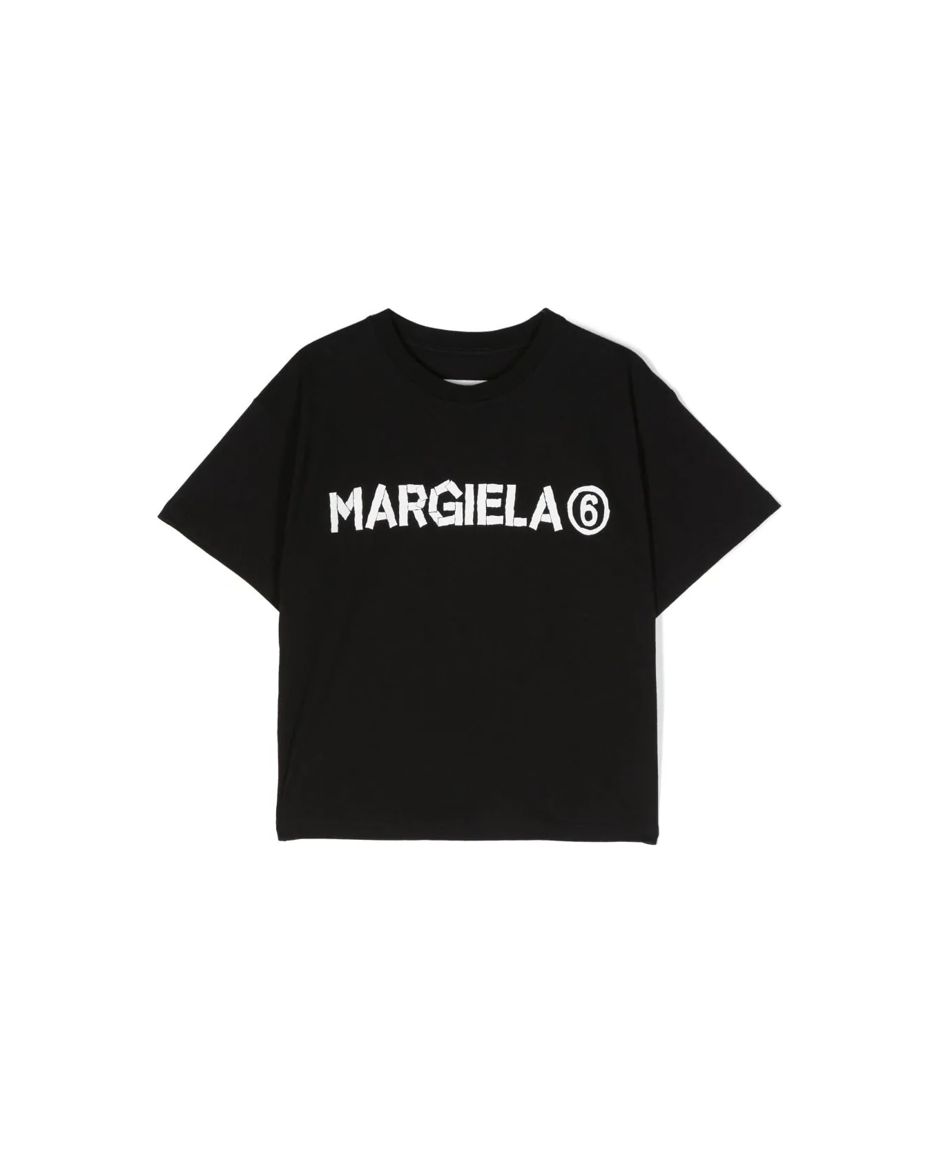 MM6 Maison Margiela Logo T-shirt - Black