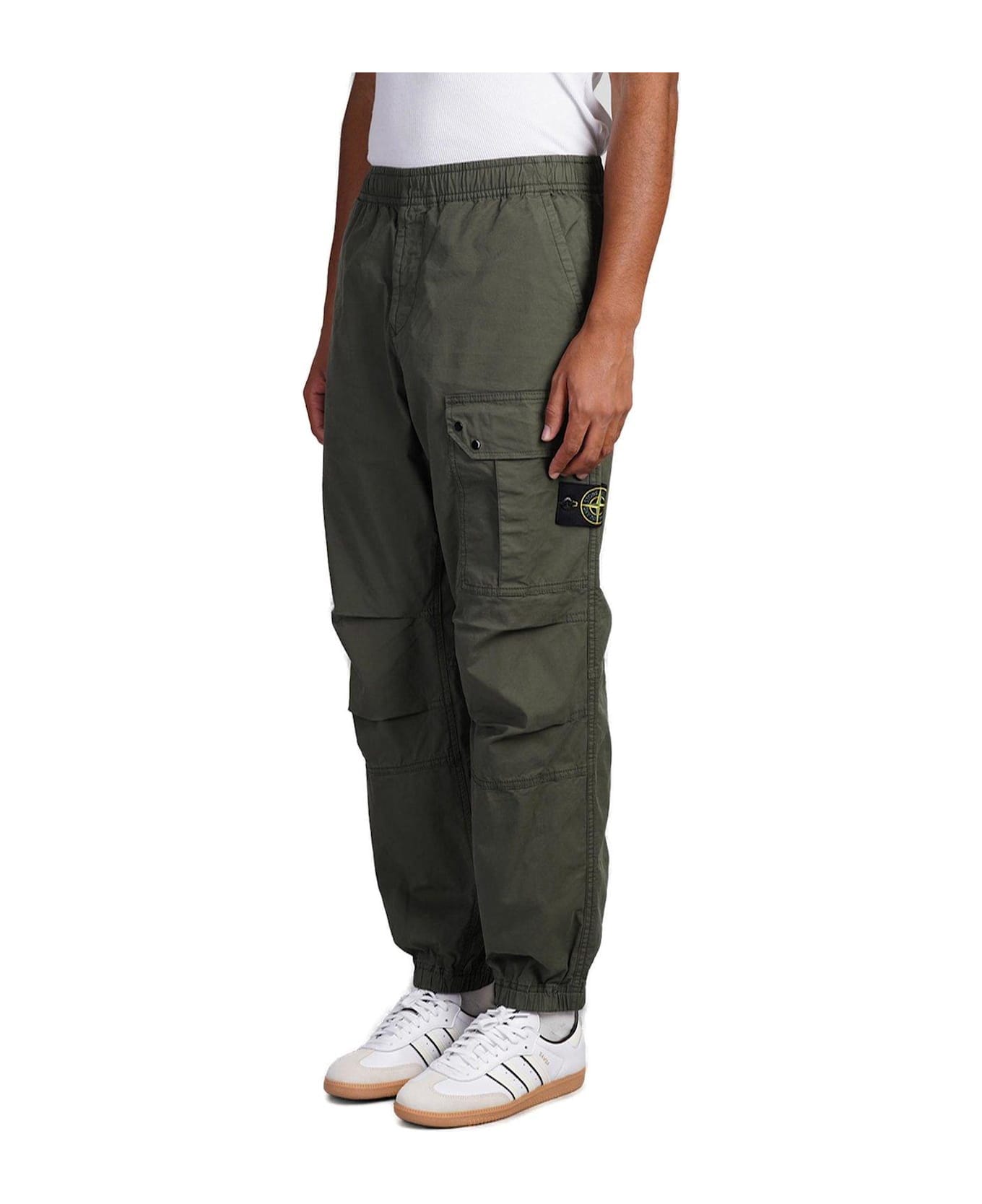 Stone Island Loose Fit Jogger Cargo Pants - green