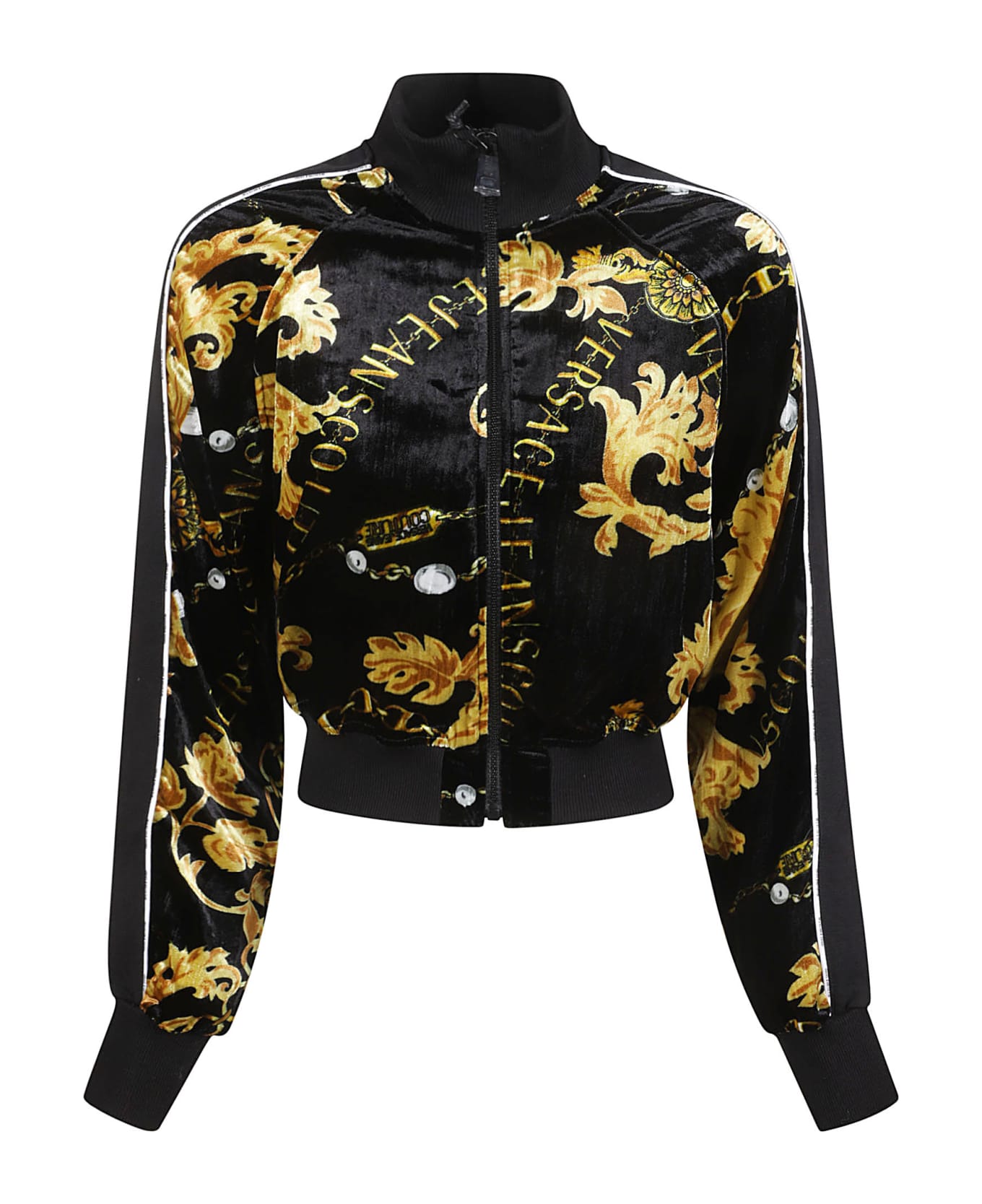 Versace Jeans Couture Velvet Print Chain Couture Jacket
