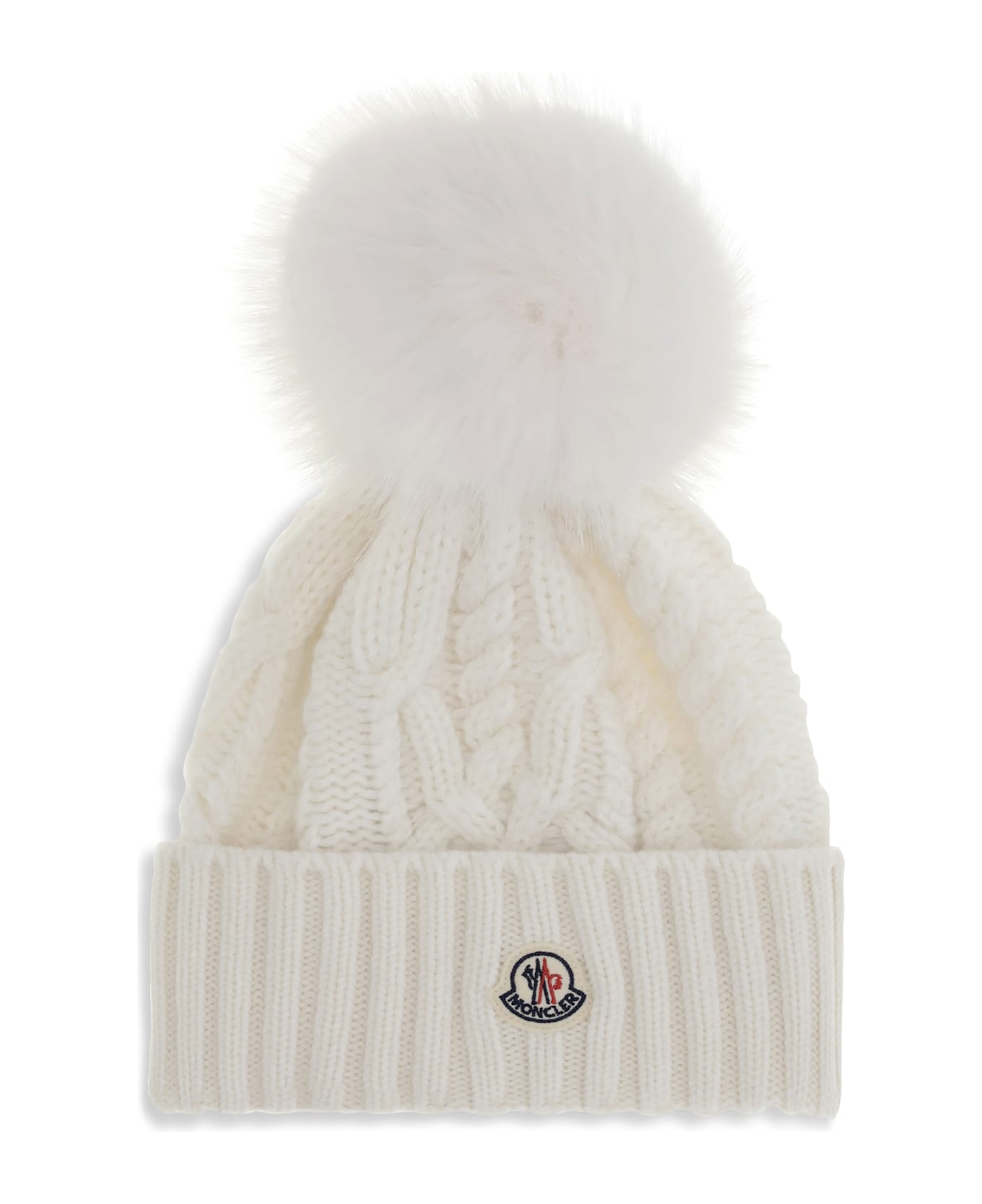 Moncler Cashmere Blend Hat With Pom-pon