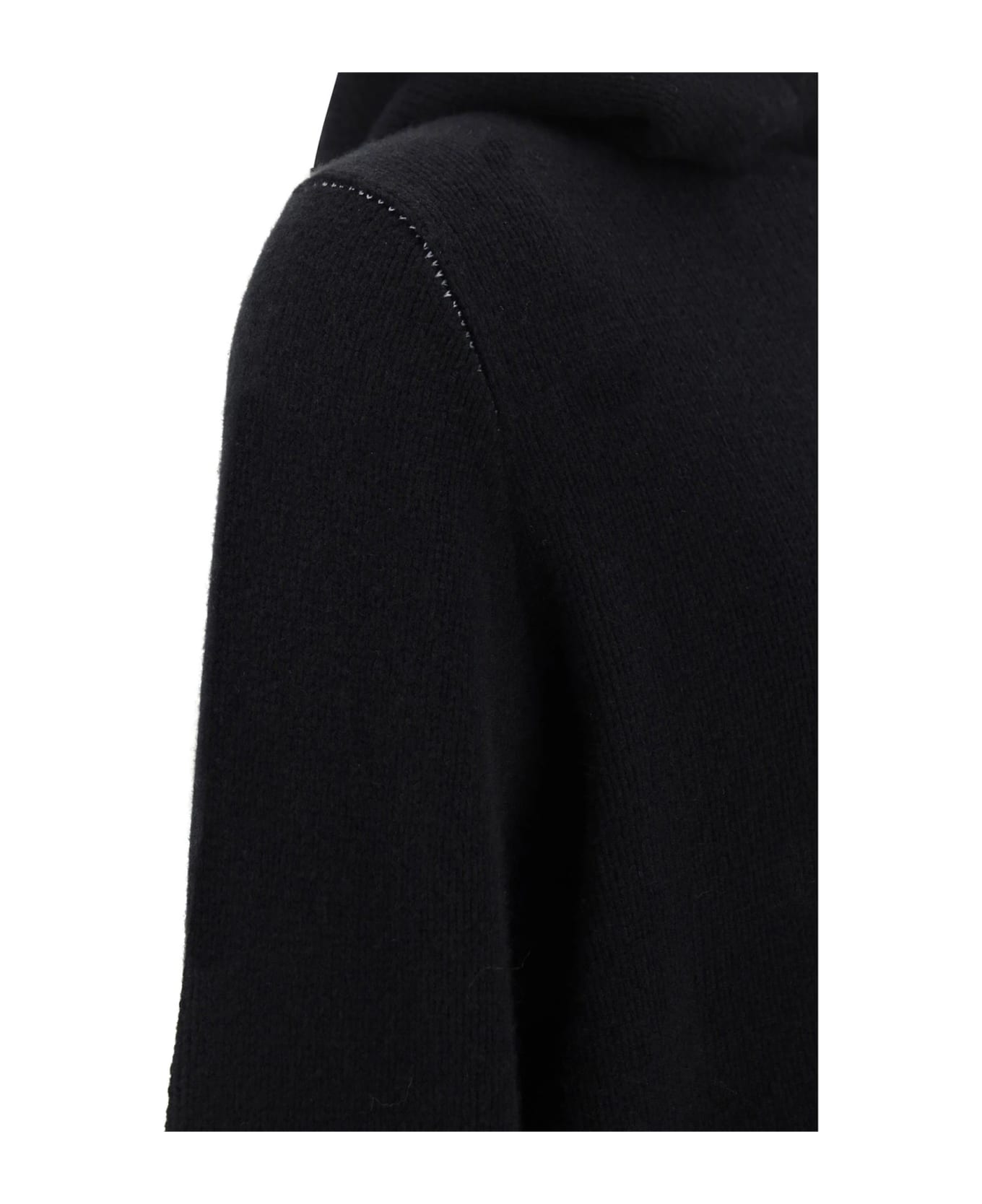 Burberry Forister Knitted Hoodie - Black