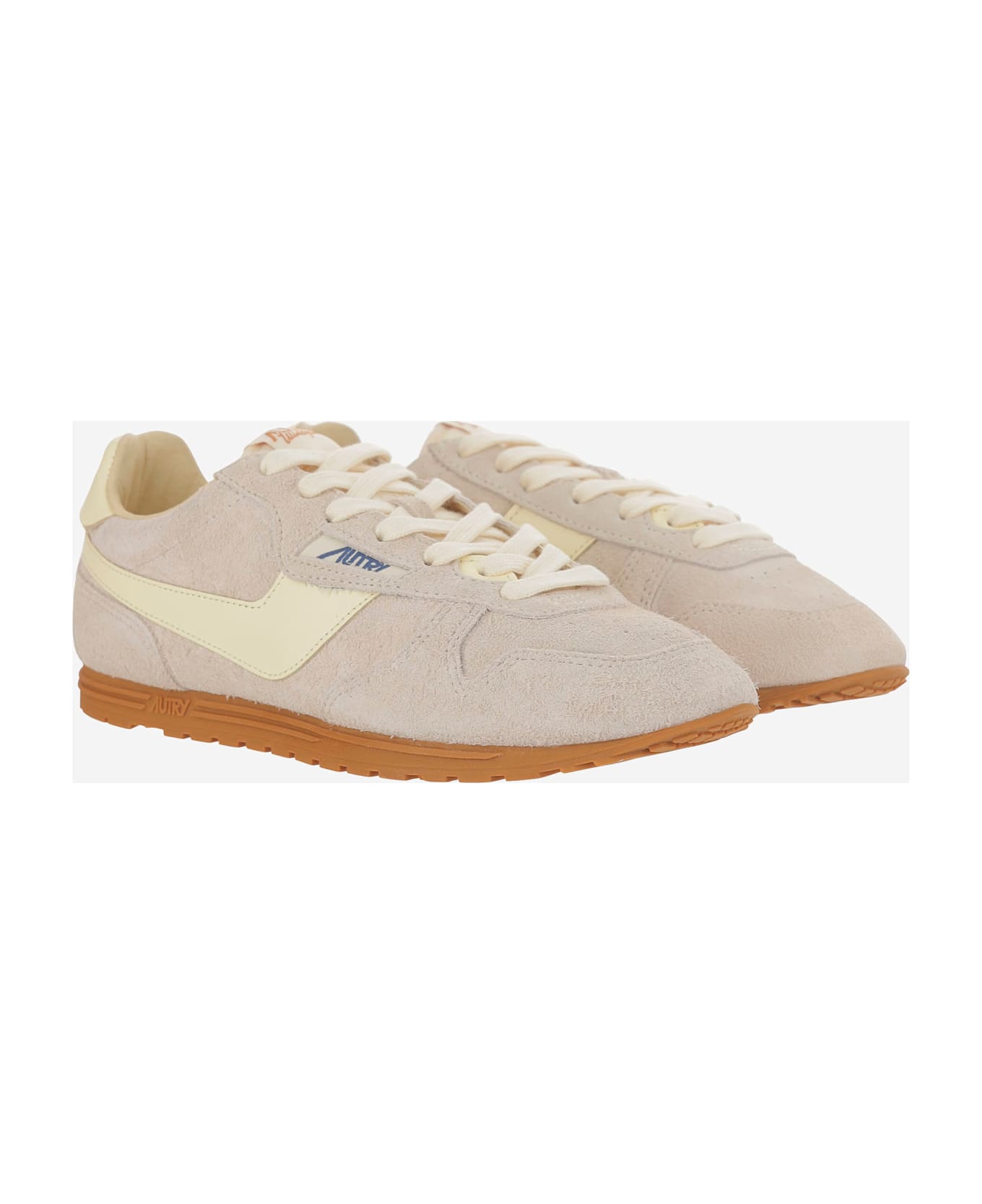 Autry Windspin Leather Sneakers - Suede/leat Wife/rut