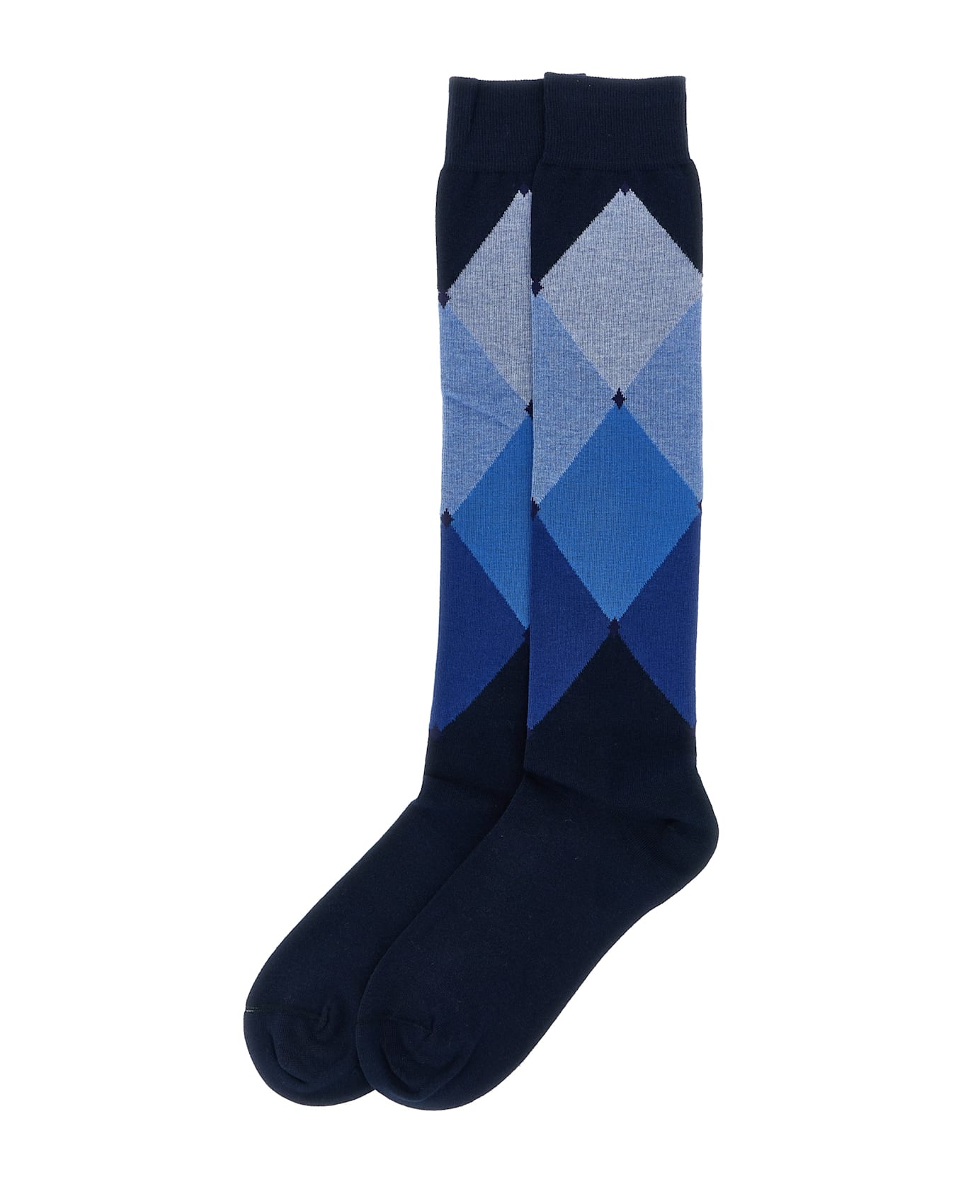Ballantyne Diamond-shaped Socks - Blue