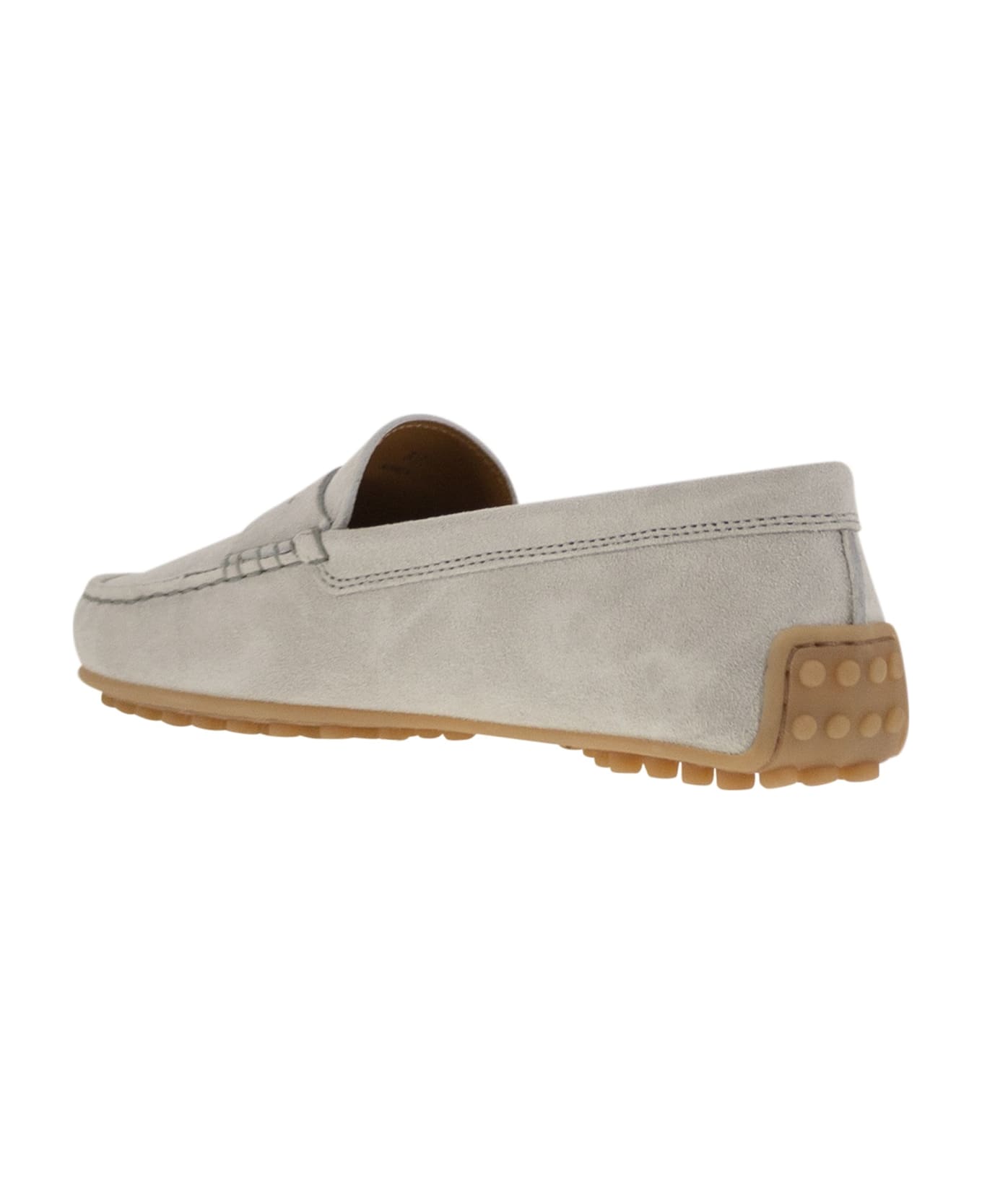 Tod's City Gommino Suede Loafer - Ice