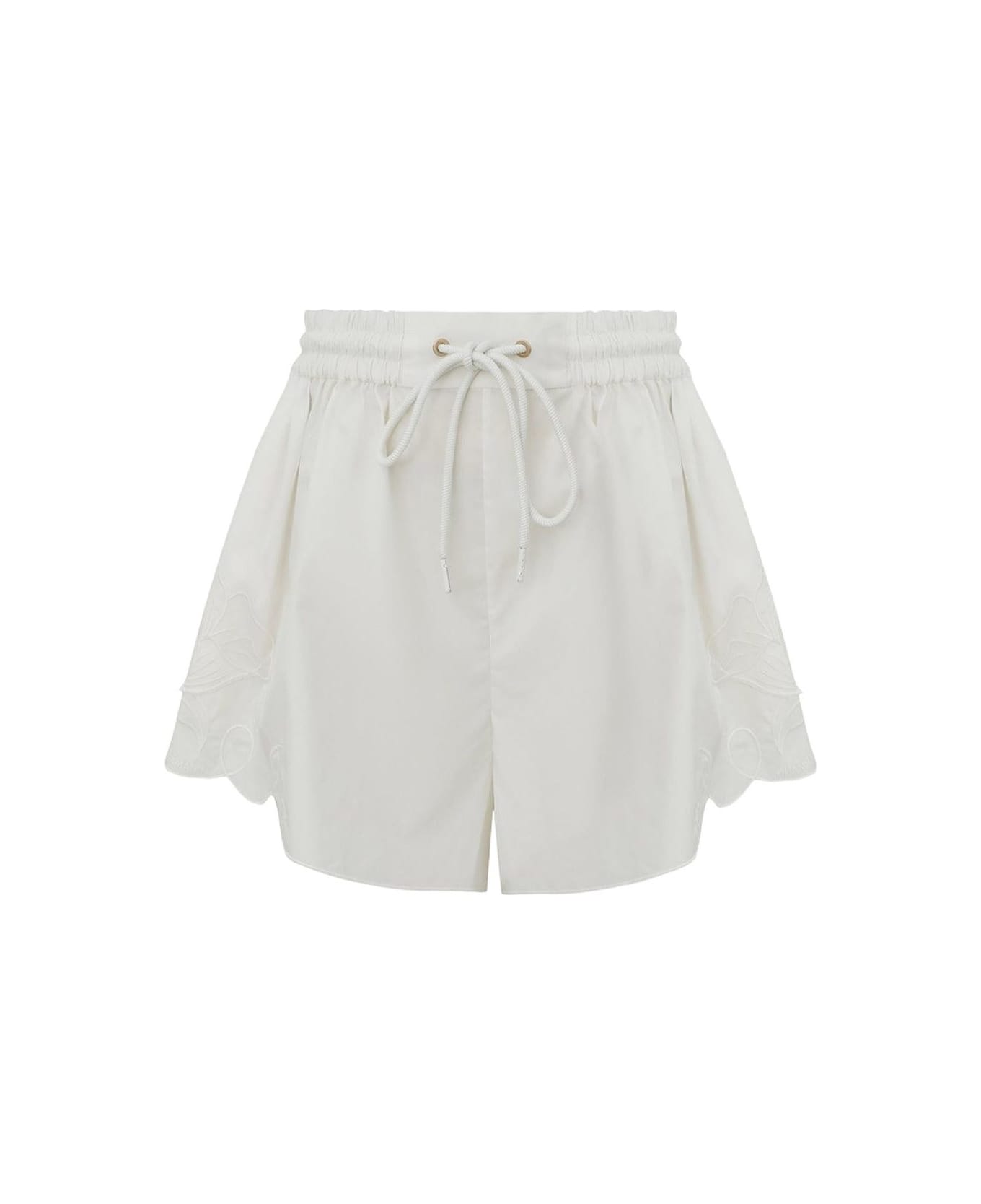 Zimmermann Daylight Cotton Shorts - Ivory