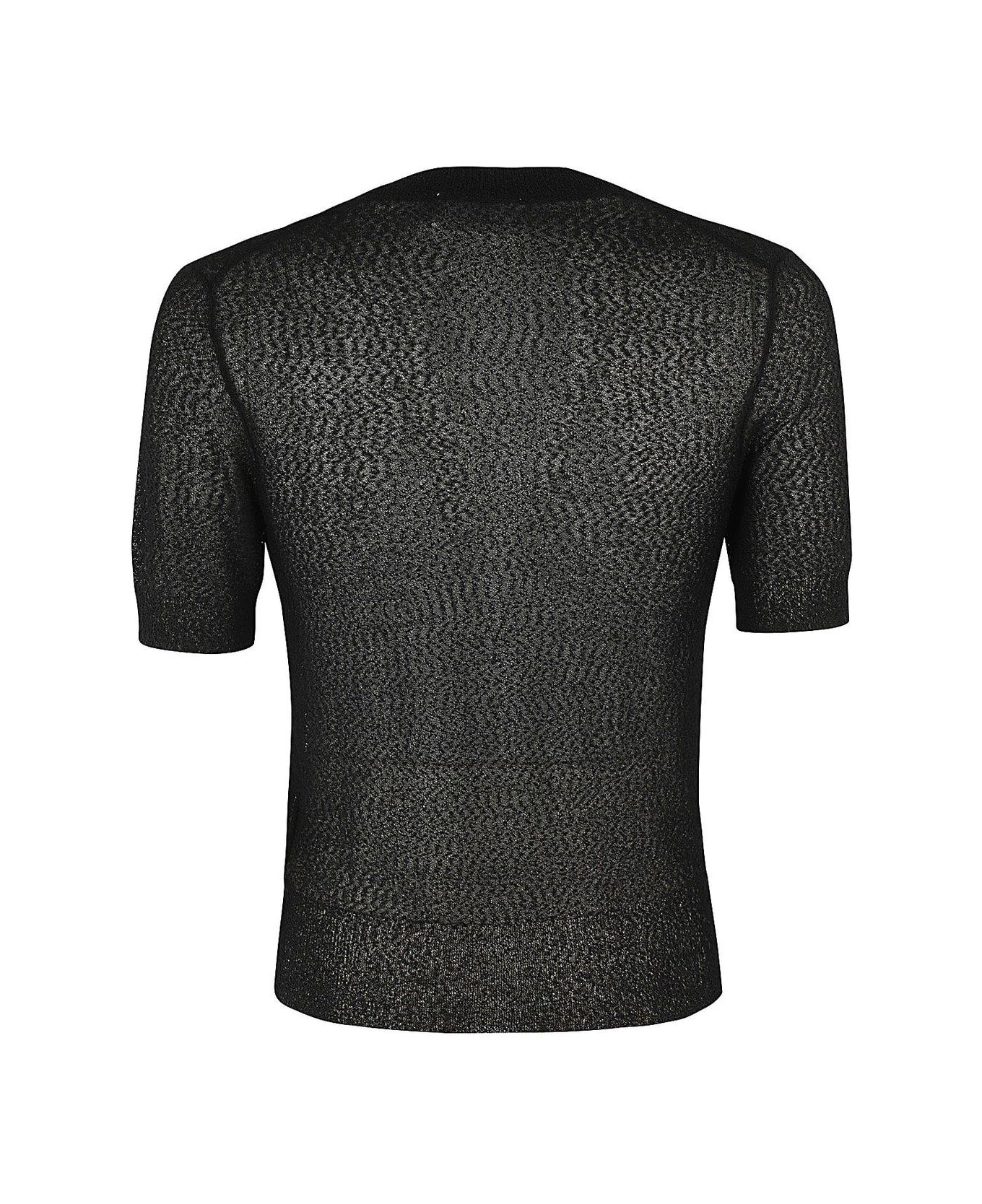 Ami Alexandre Mattiussi Crewneck Knitted T-shirt - Black