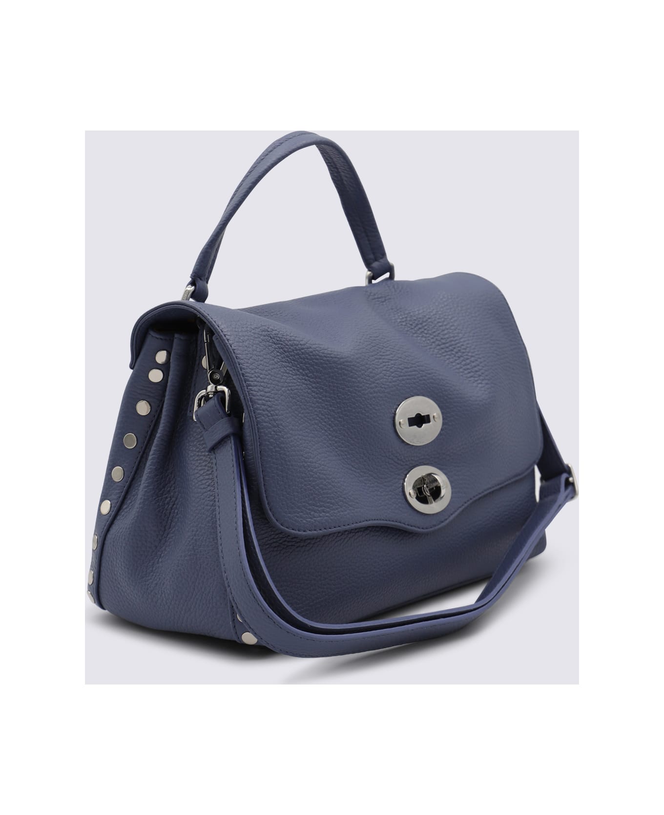 Zanellato Blue Leather Postina Baby Top Handle Bag - BLUE PAVON