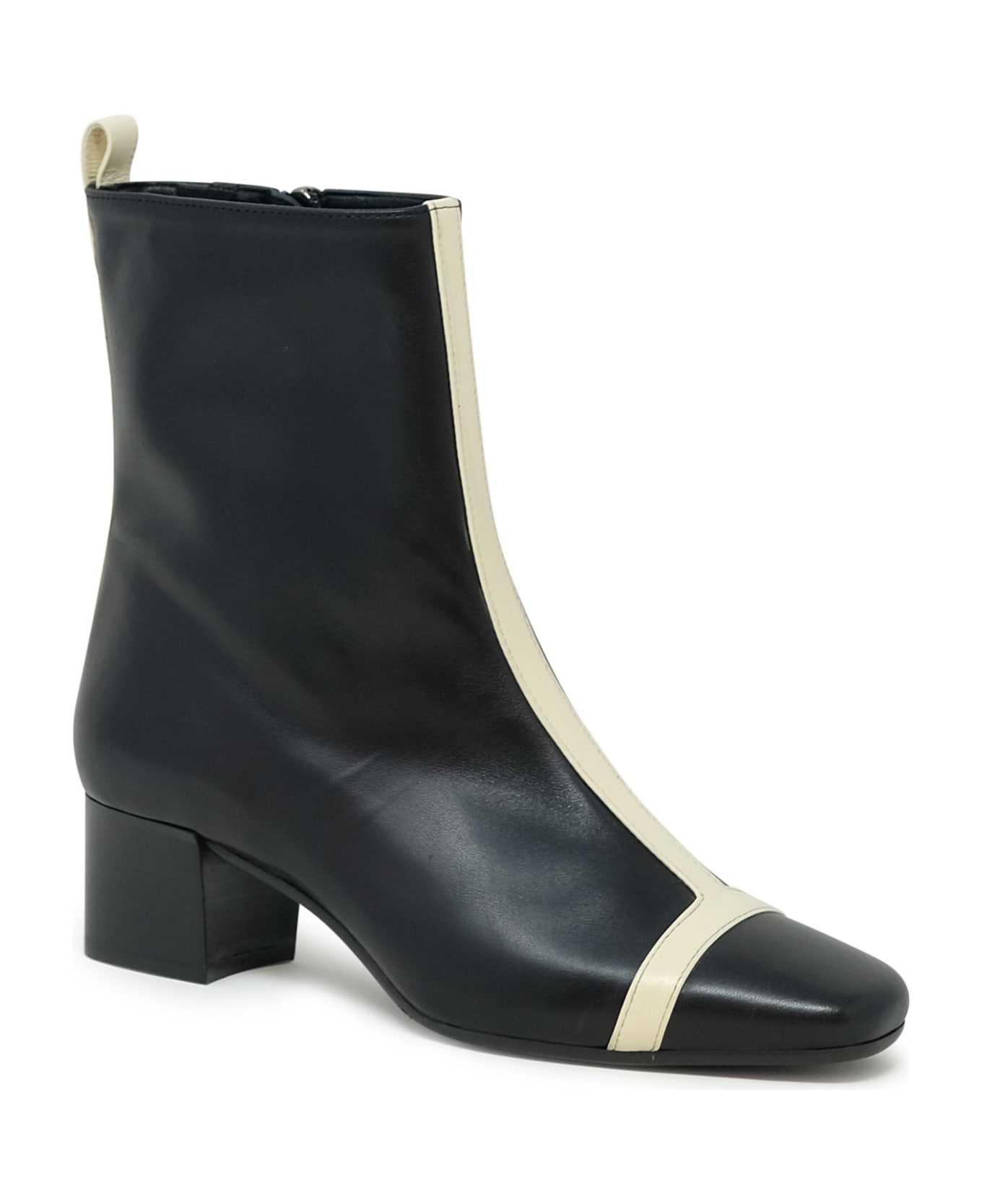 Carel Paris Black And White Leather Boot