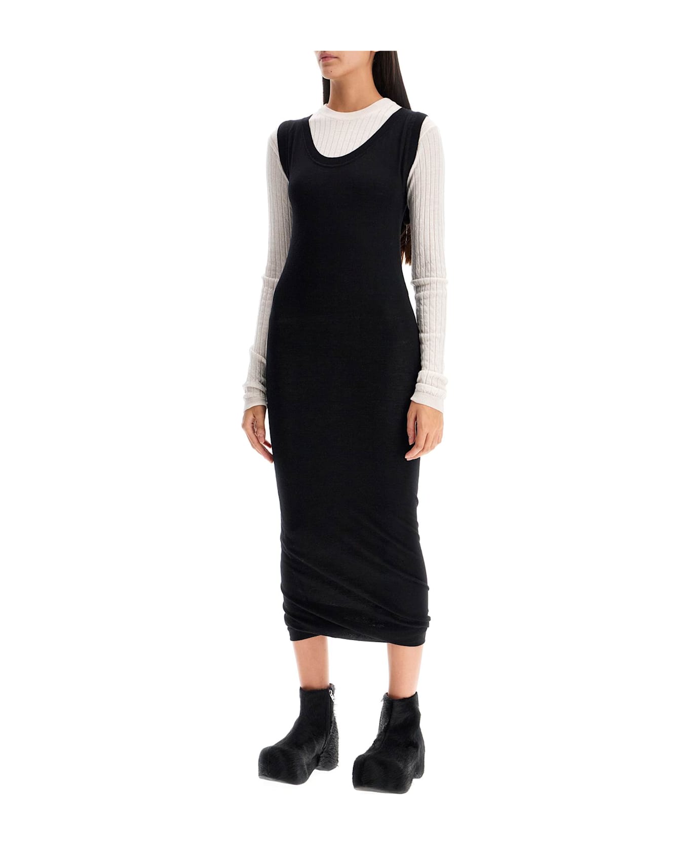 Marni Layered Knit Dress - BLACK (Black)